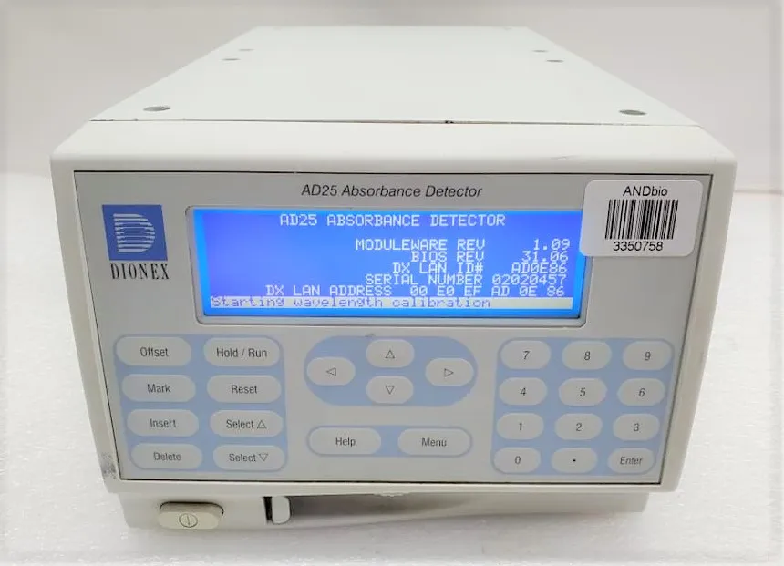 Dionex AD25 Absorbance Detector DX-LAN HPLC / FPLC / GC / CE Used Lab Equipment 240V 50/60Hz