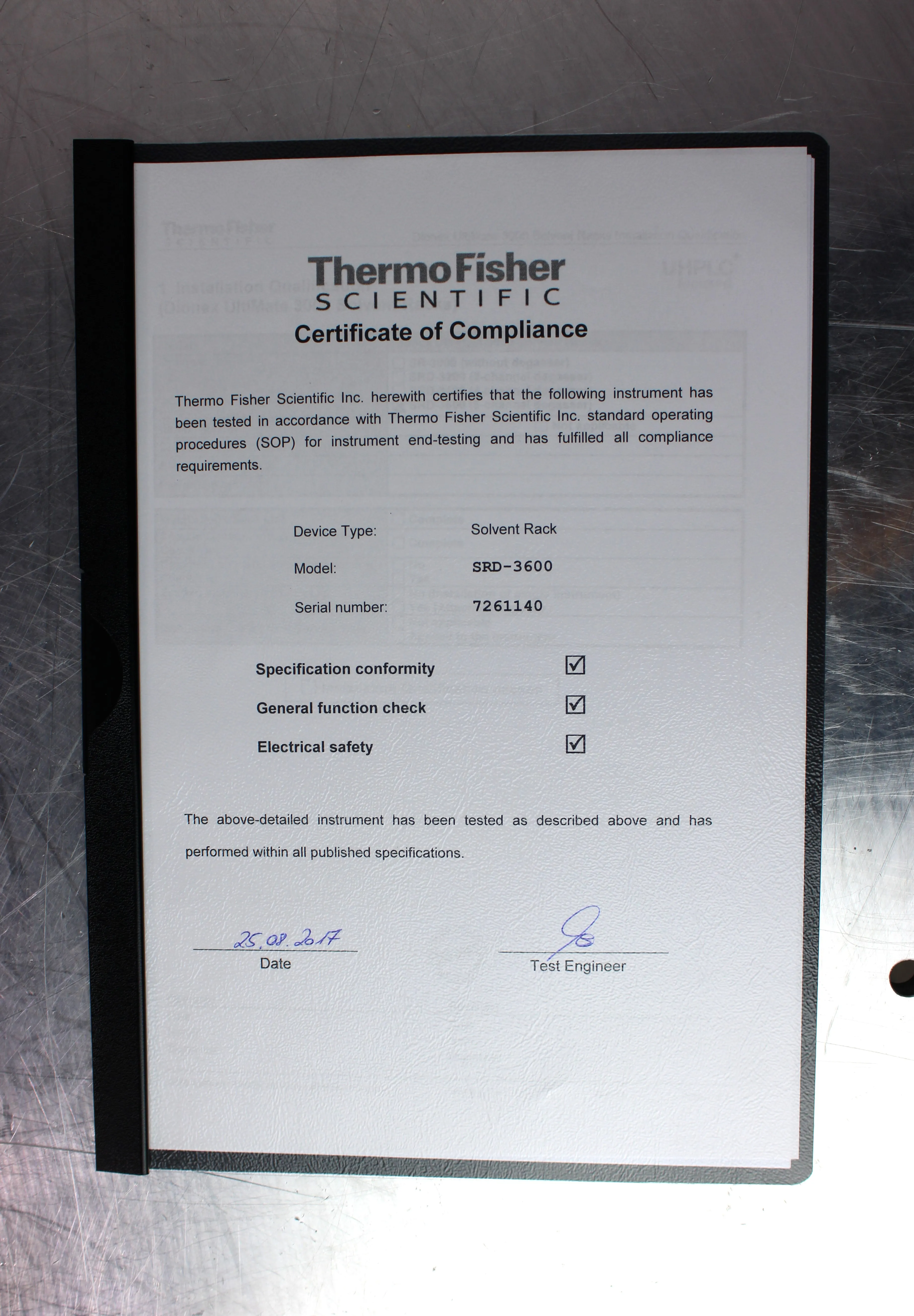 Thermo Scientific SRD-3600 Solvent Rack 5035.9230 with 6 Degasser Channels 5035.9003