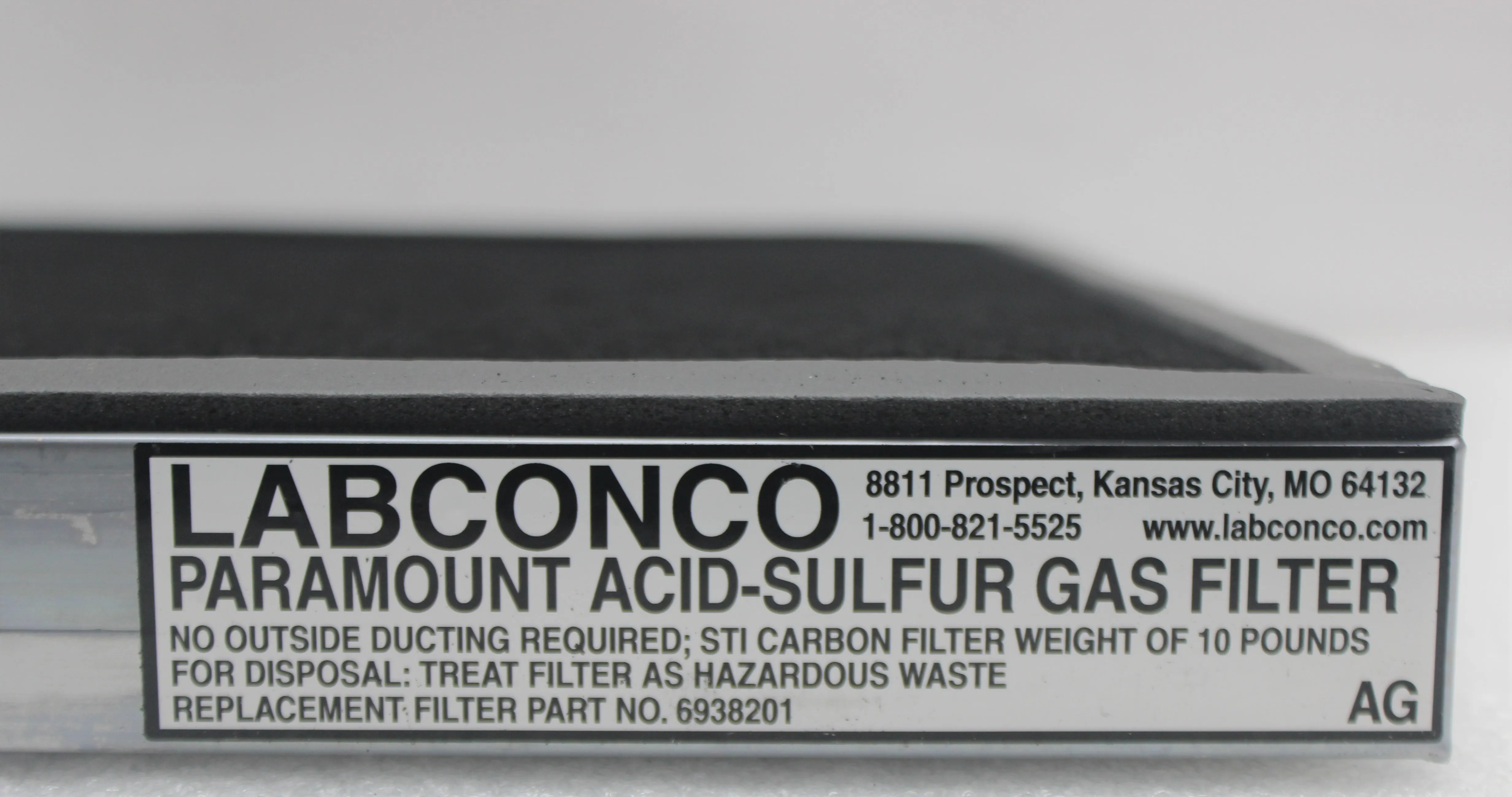 Labconco Paramount Acid-Sulfur Gas Filter for 6ft Ductless Enclosures 6938201