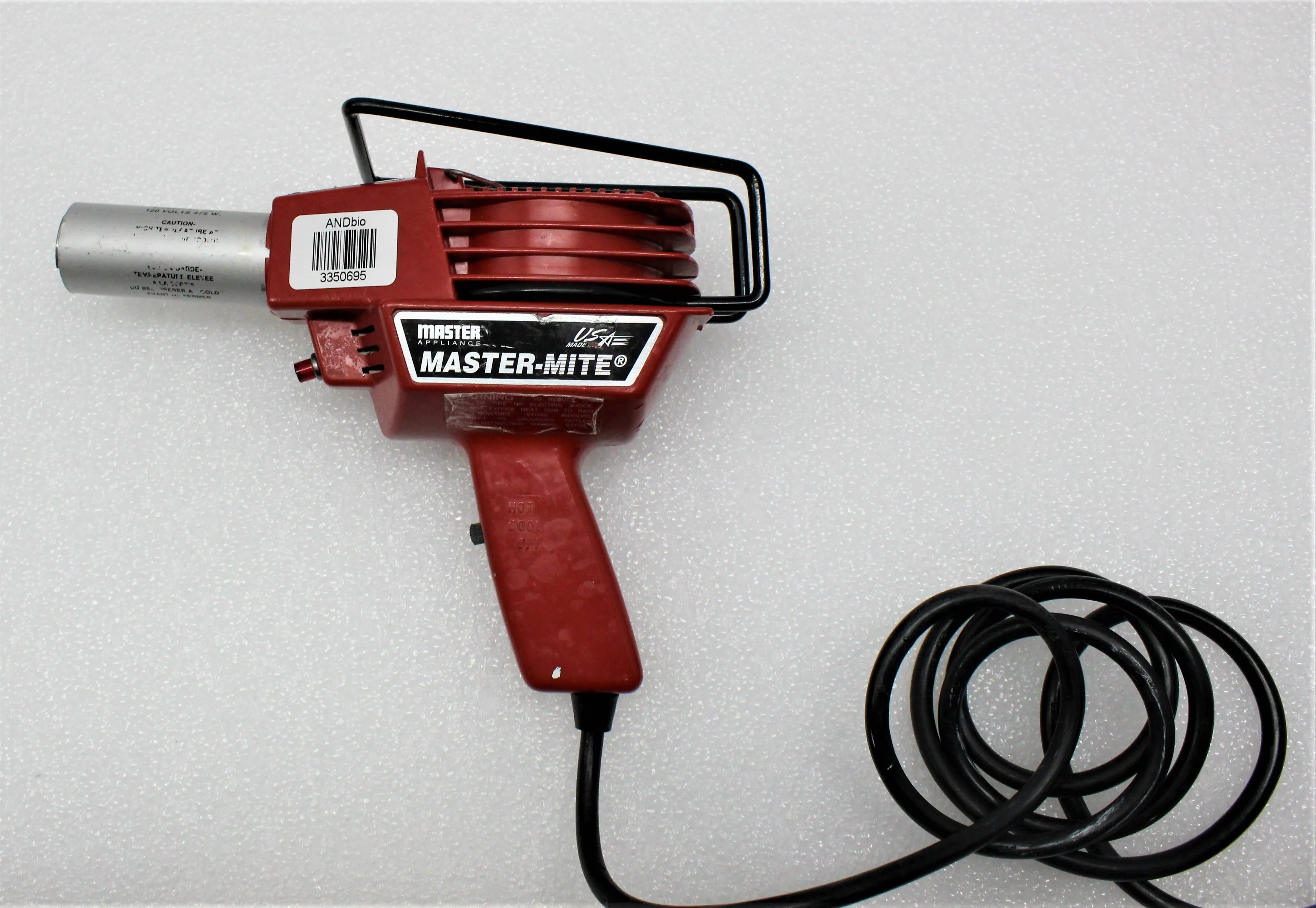 Master-Mite Heat Gun 10008 with Adjustable Stand and Heat Shrink Attachment, Made in U.S.A.