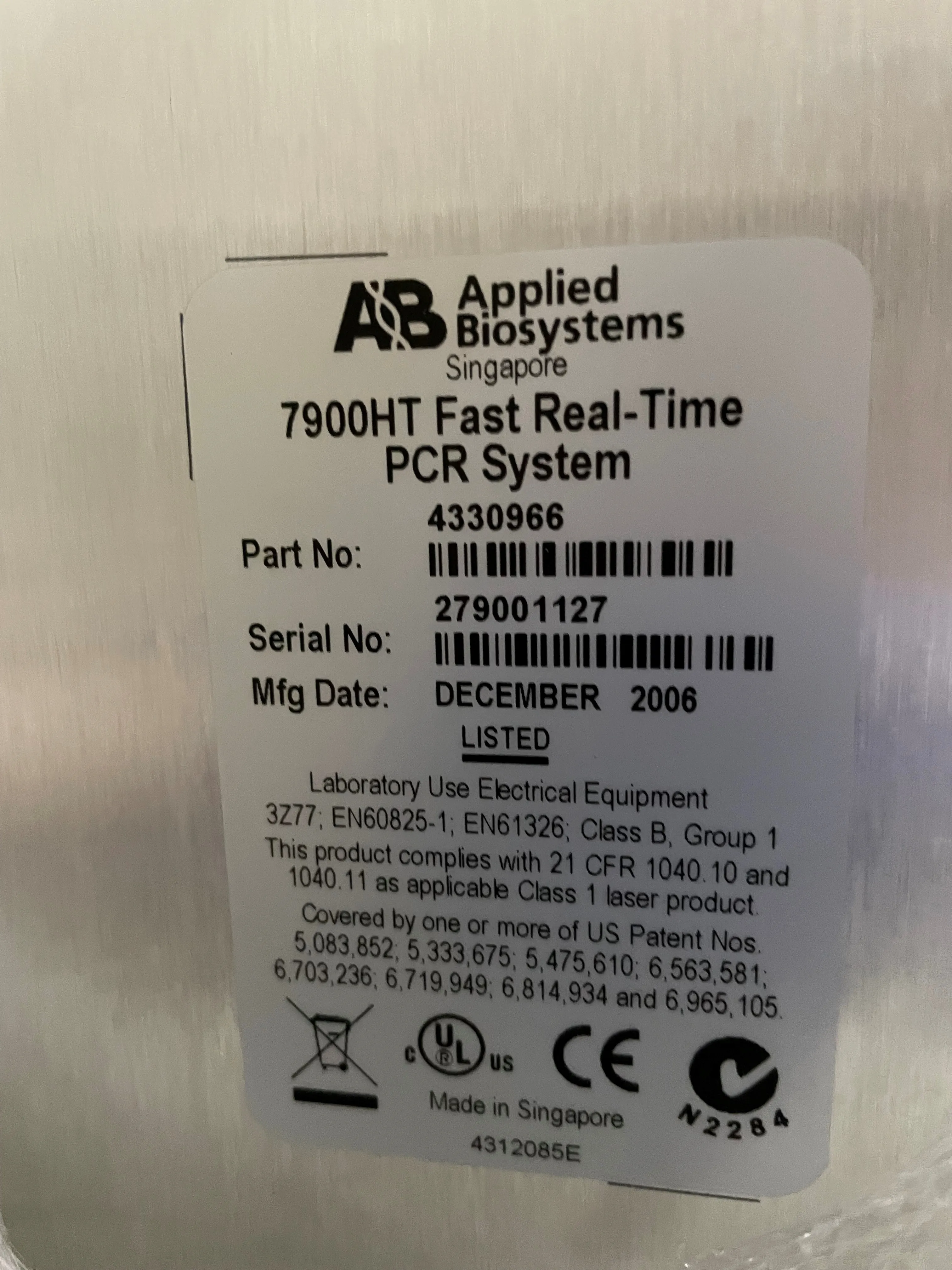 Applied Biosystems 7900HT Real Time PCR Molecular Biology Laboratory Equipment