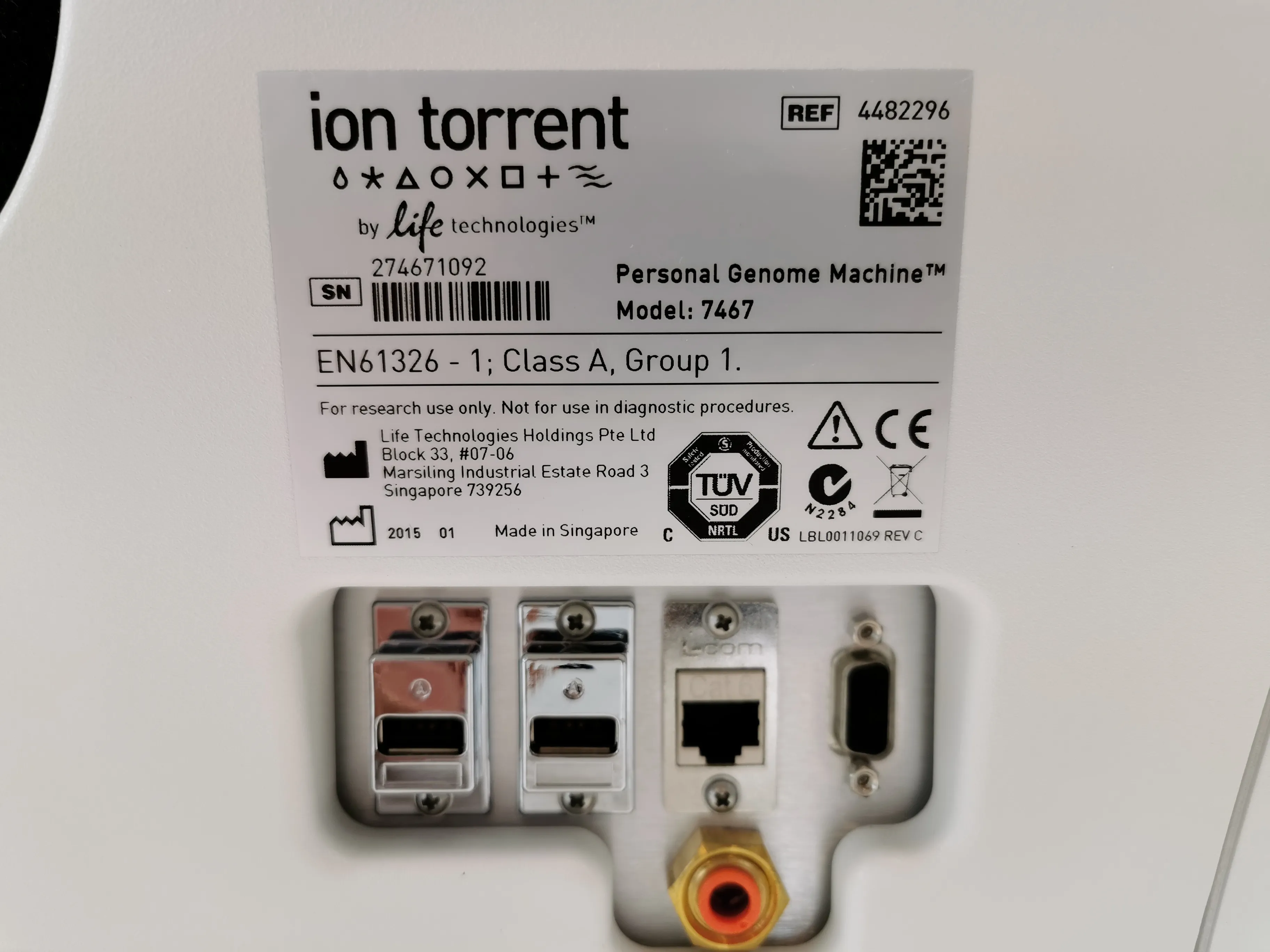 Ion Torrent Personal Genome Machine 7467 DNA Sequencer