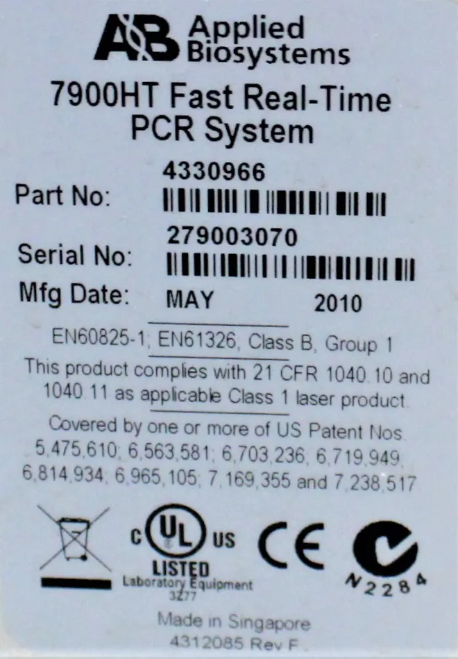 Applied Biosystems ABI prism 7900HT PCR Thermal Cycler