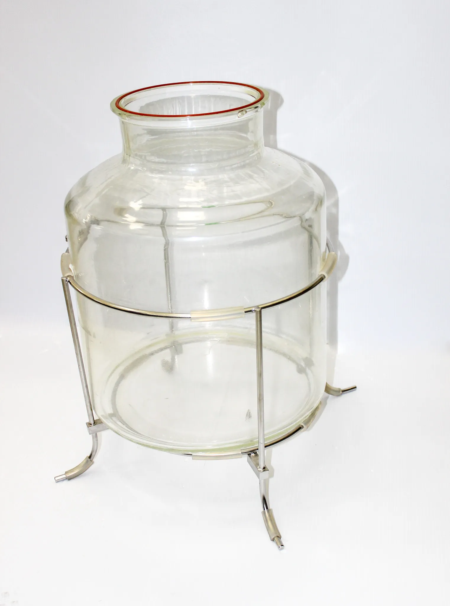 Bellco Glass Large Flange Round vessel 36L with Stand