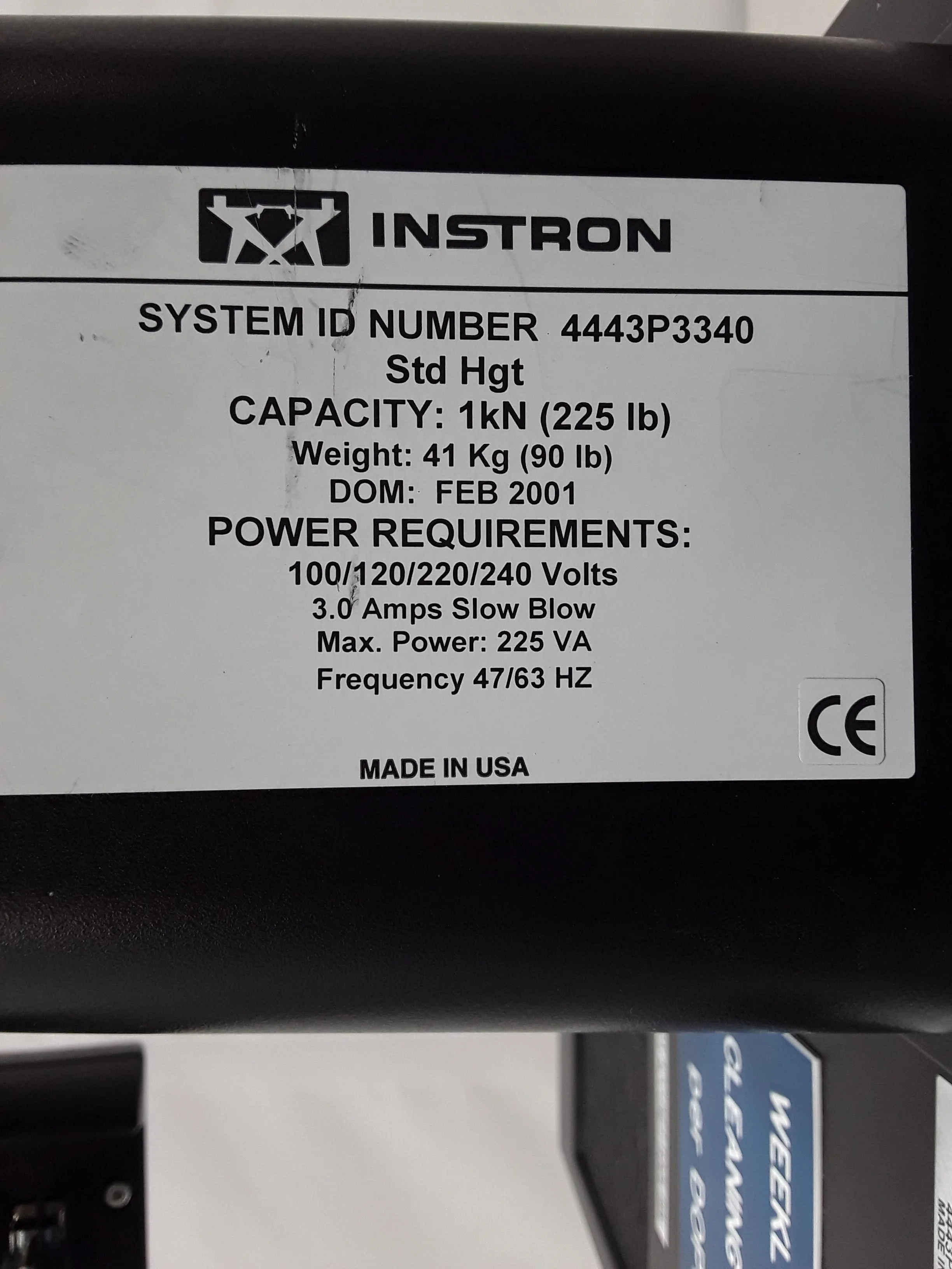 Used Instron 4443 Tensile Tester - 30-Day Warranty