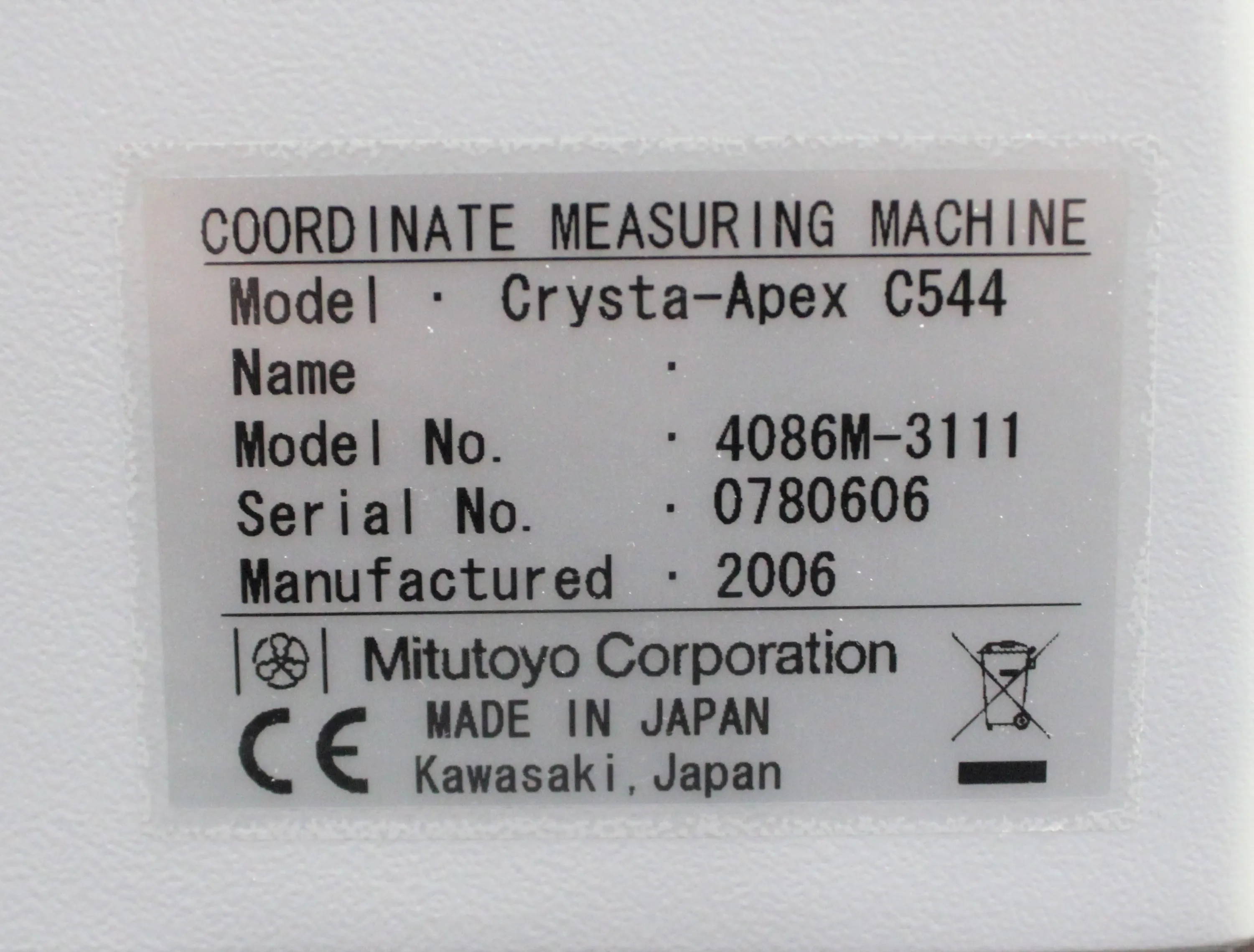 Mitutoyo Crysta-Apex C544 Density Meter