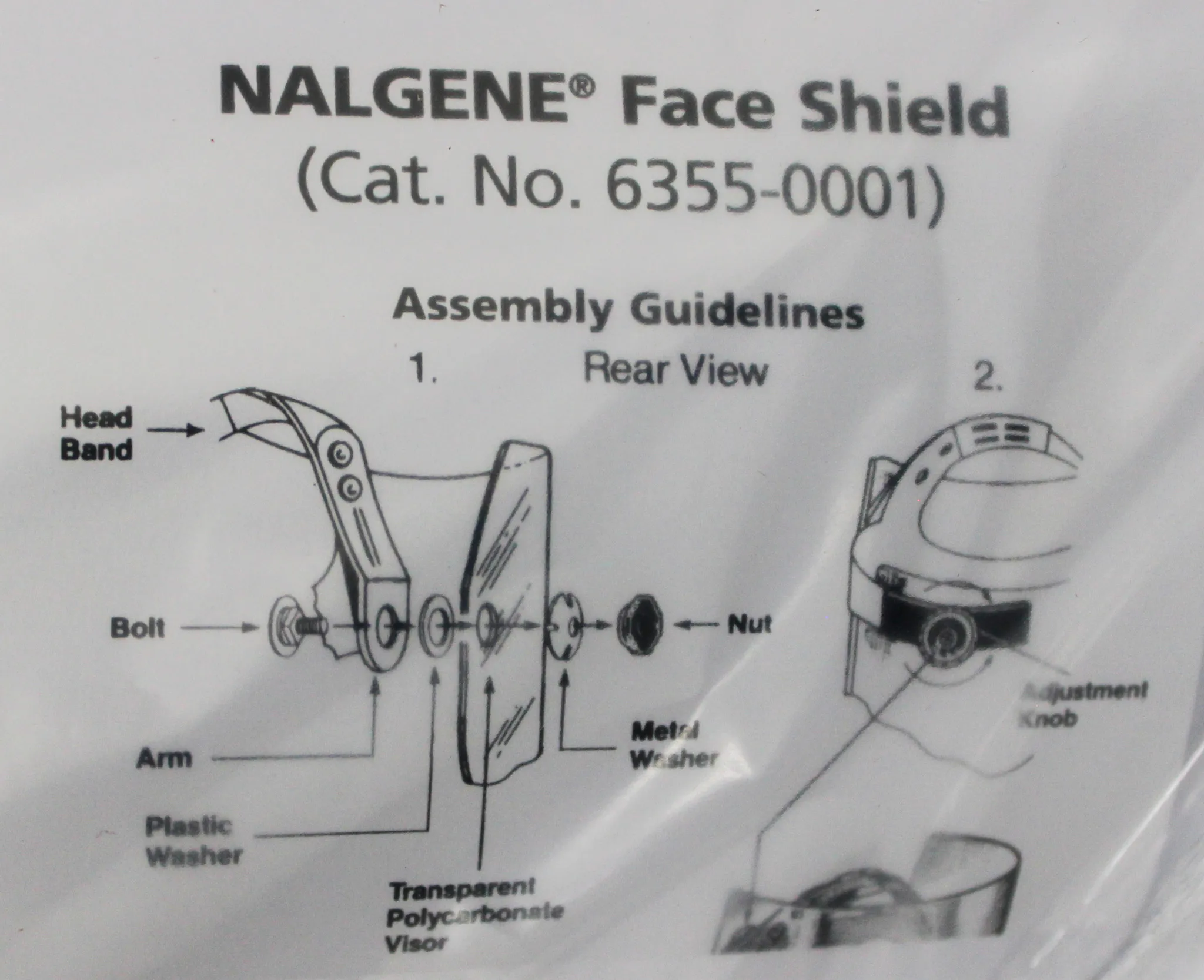 Thermo Scientific Nalgene Face Shield Set 6355-0001