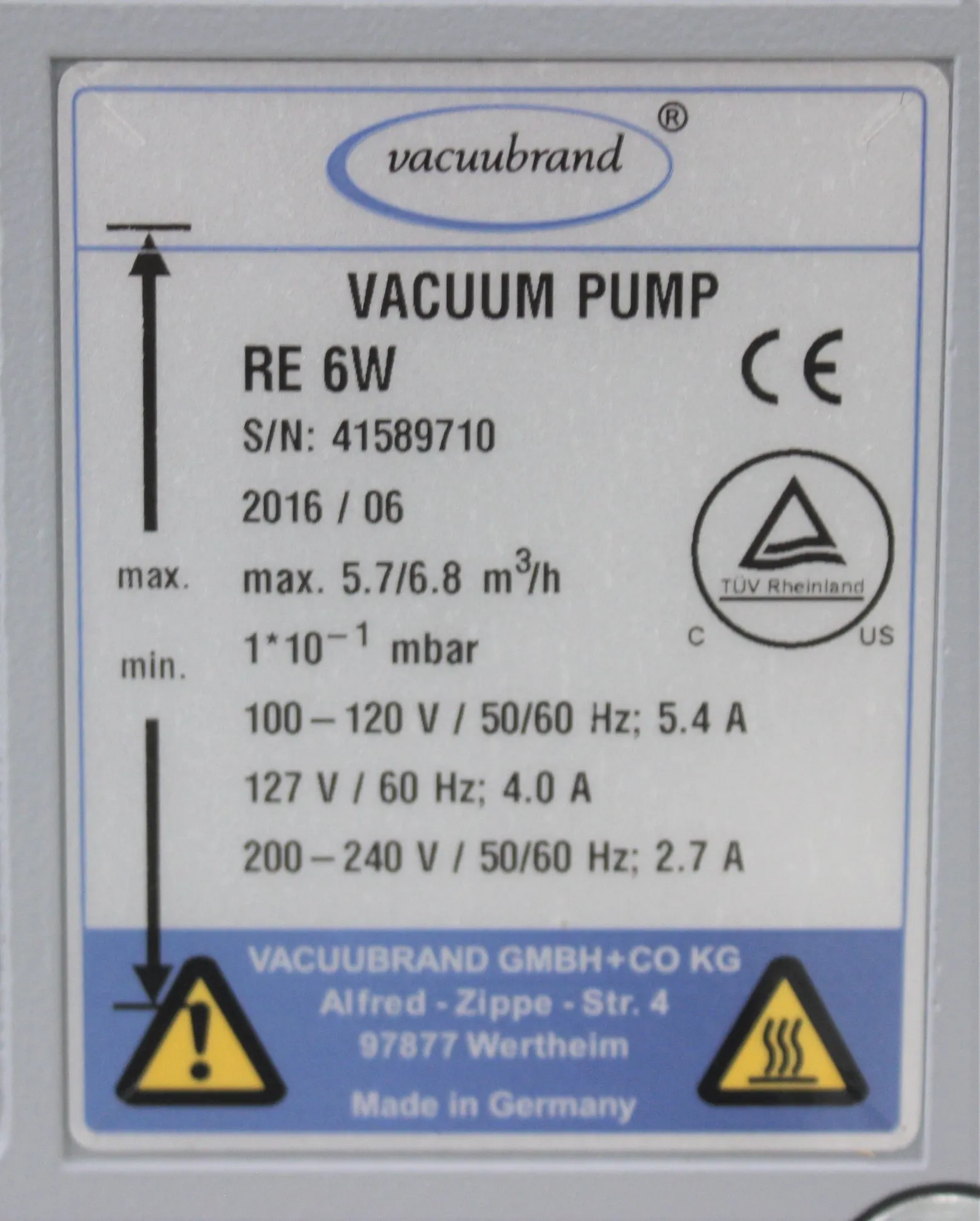 Vacuum Pump by Vacuubrand - Rotary Vane Pump for Laboratory and Process Applications