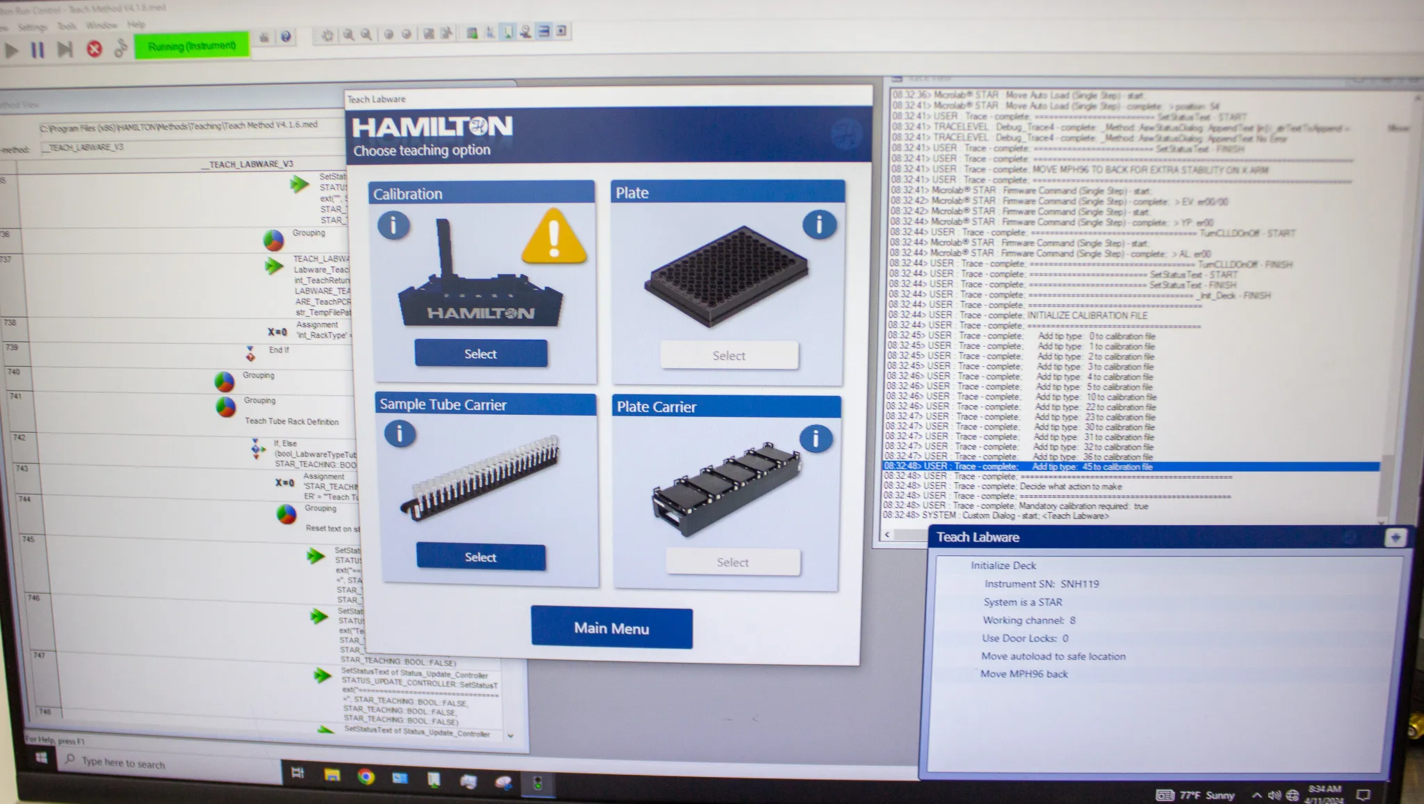 Hamilton Microlab STAR Automated Liquid Handler P/N 93774-03/X3