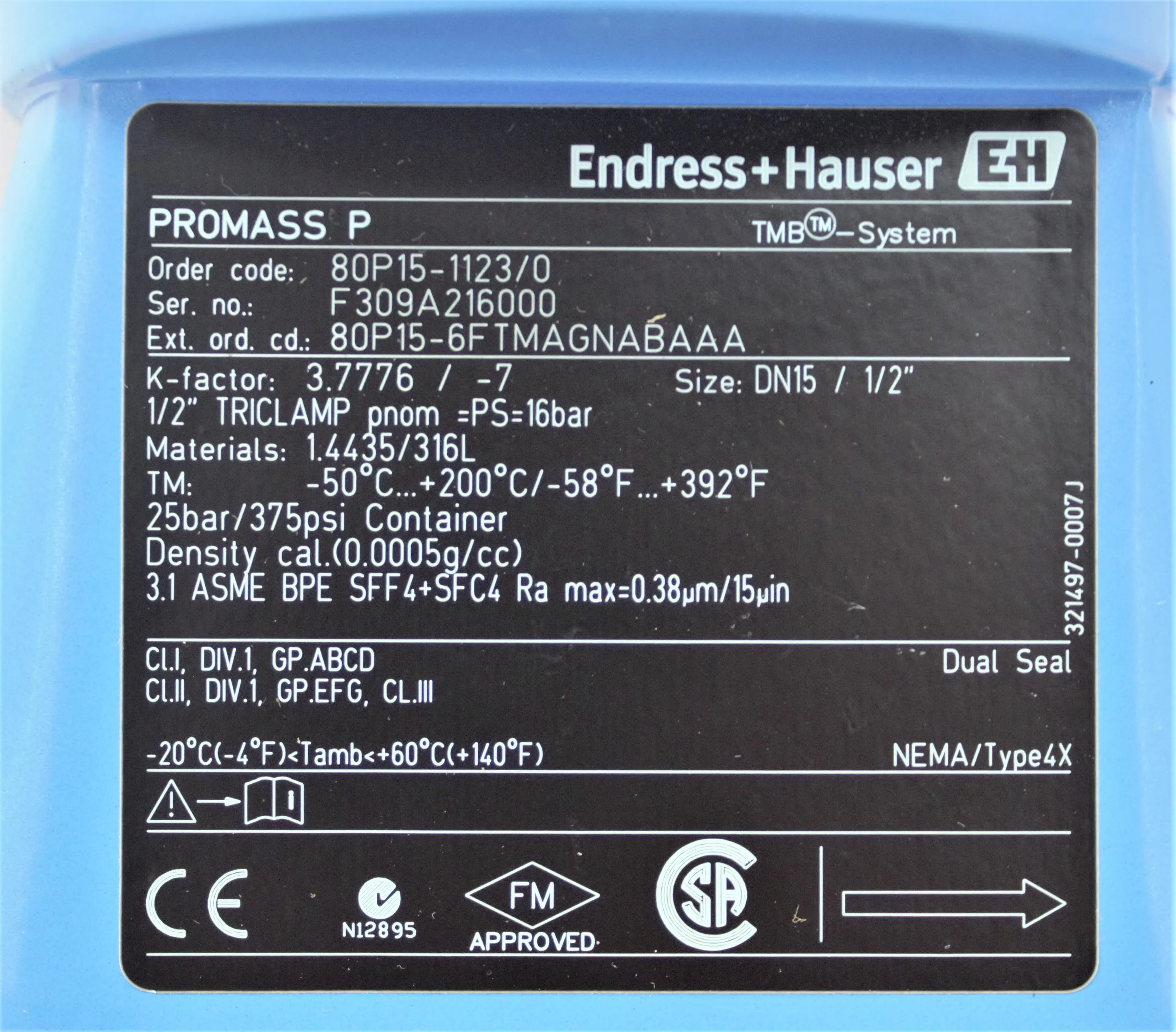 Endress+Hauser PROMASS P Mass Meter