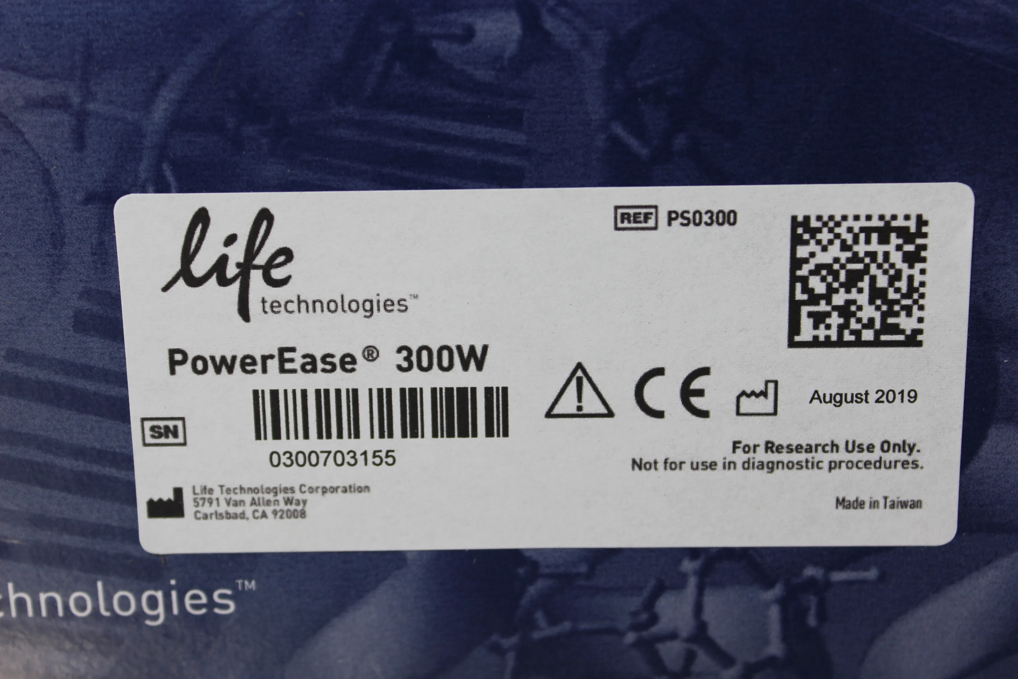 Life Technologies PowerEase 300W PS0300 Programmable Power Supply