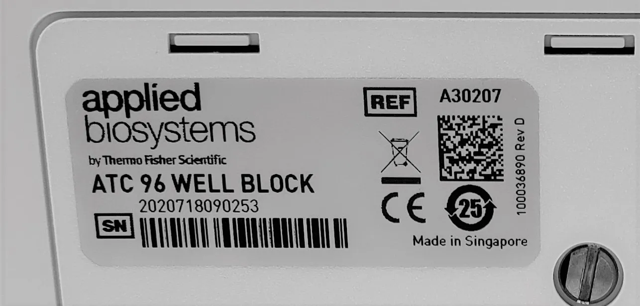 Applied Biosystems ATC Control Box A30208 & ATC 96-Well Block A30207 PCR Thermal Cycler