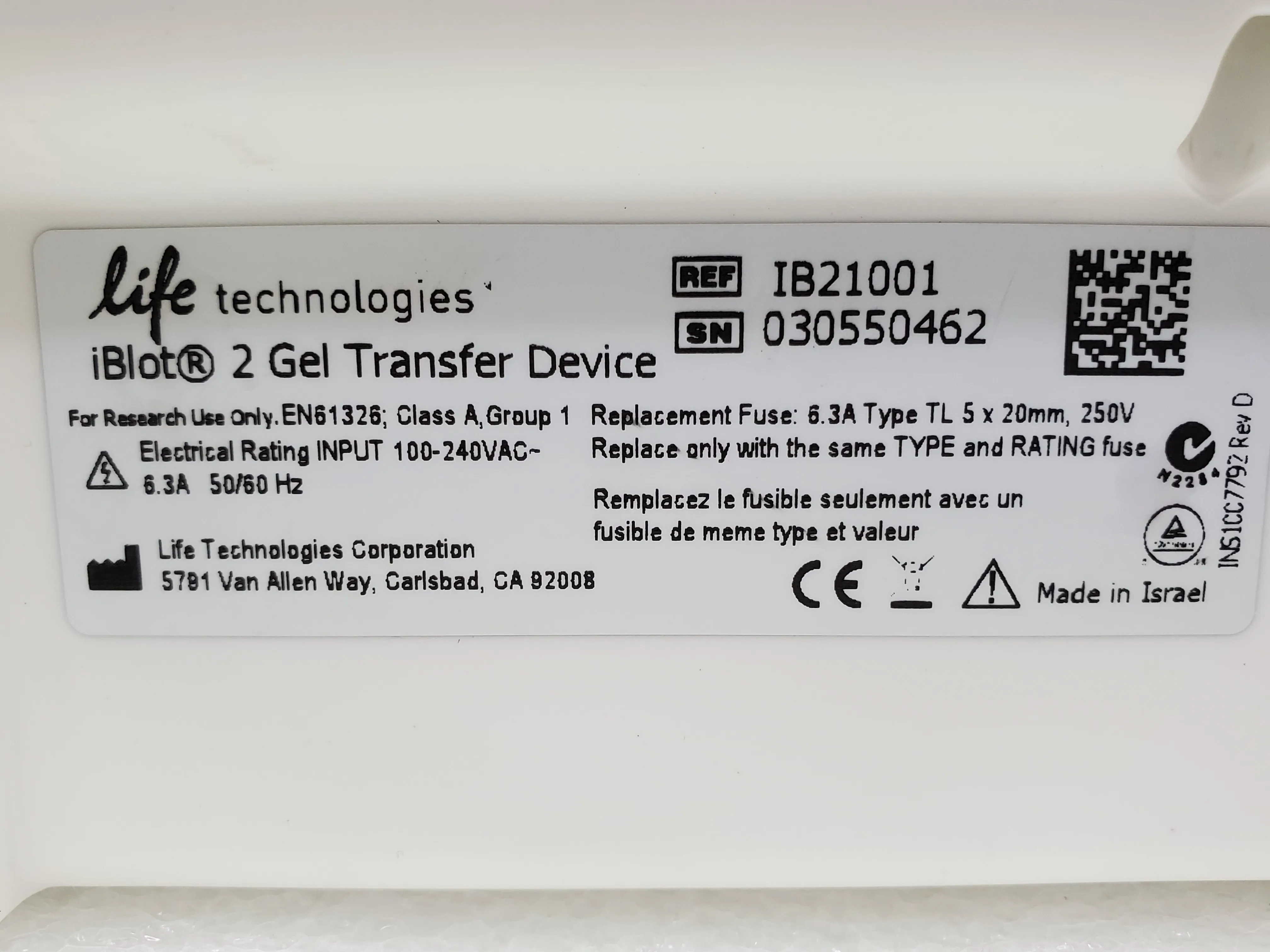 Invitrogen iBlot 2 Gel Transfer Device IB21001