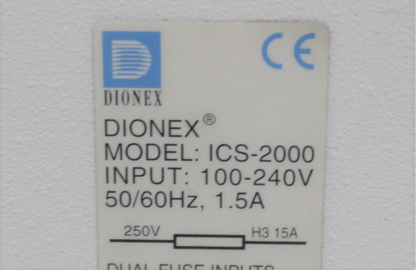 Dionex ICS-2000 Ion Chromatography System for Parts or Not Working