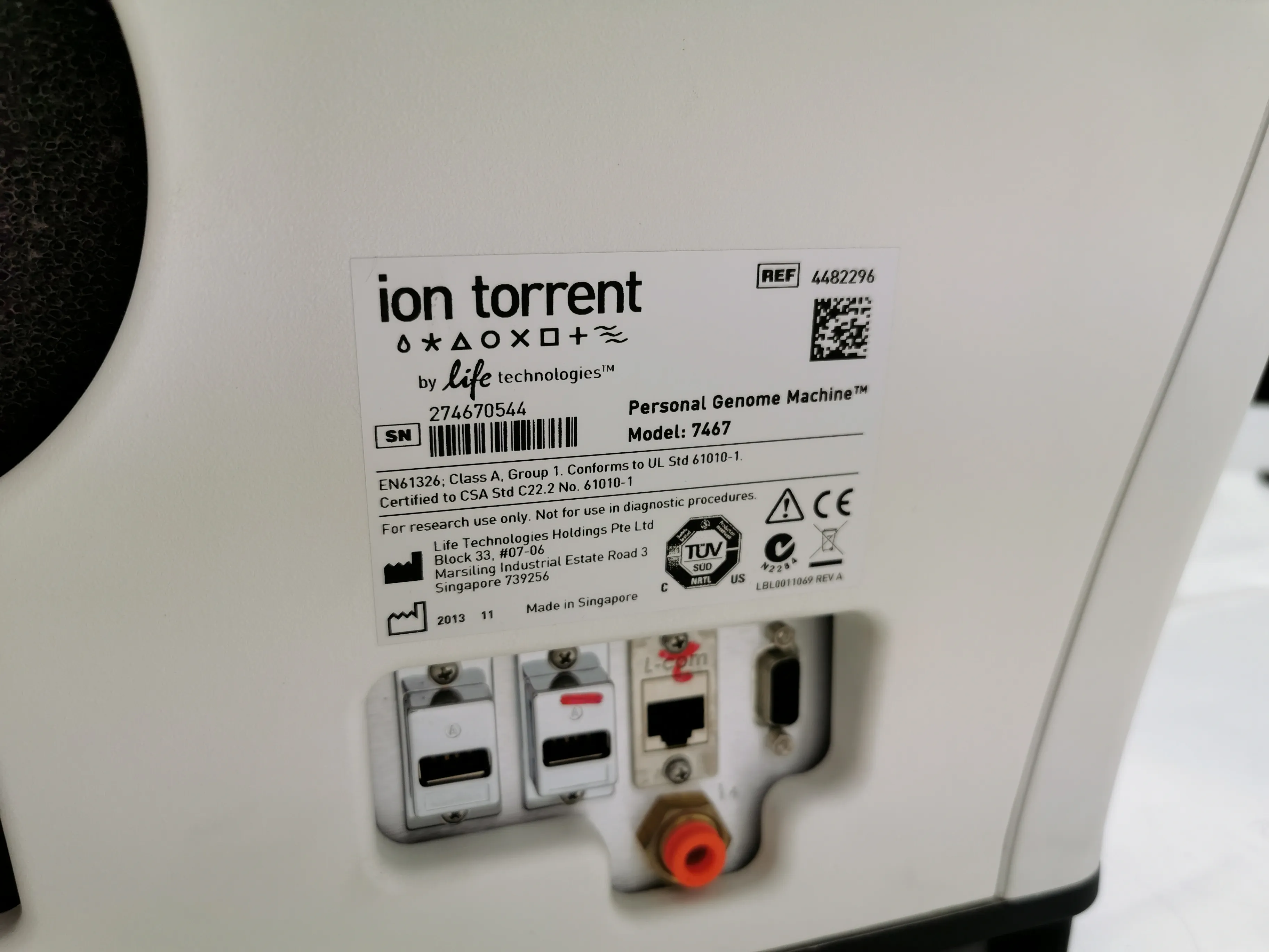 Ion Torrent 7467 Personal Genome PGM System