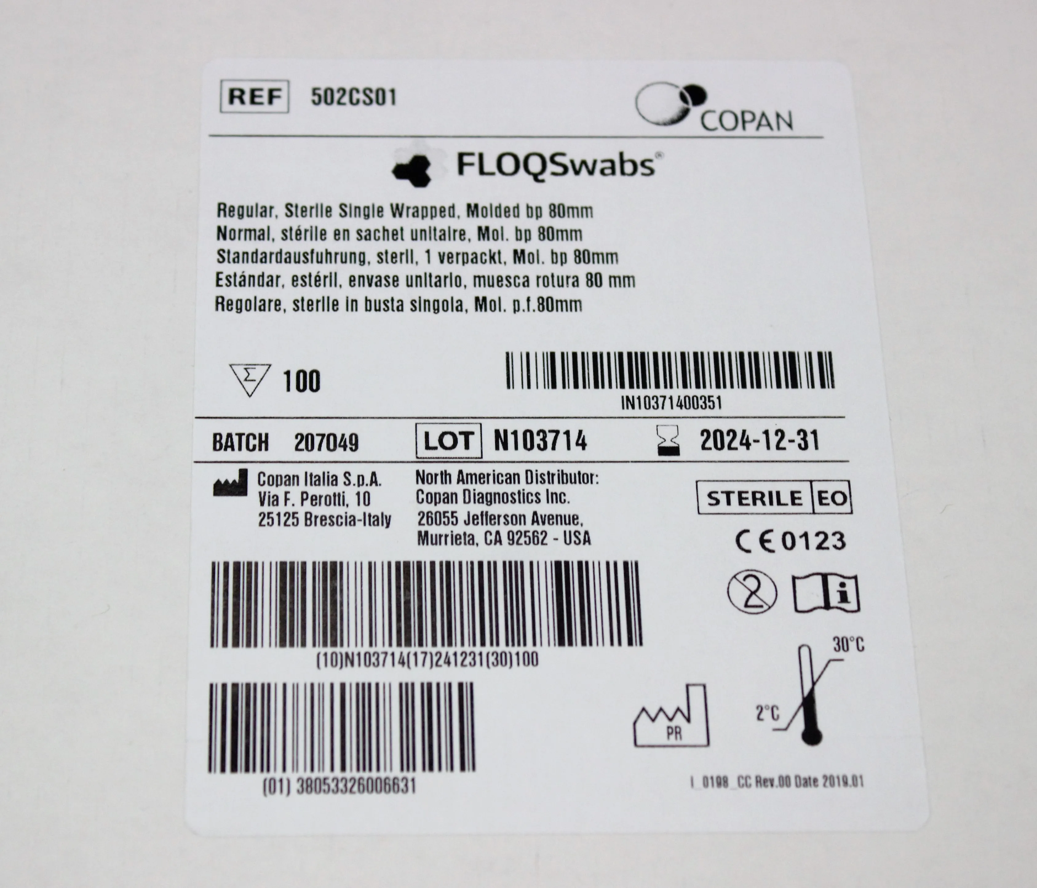 Copeland Corp n103714 Laboratory FLOQSwabs