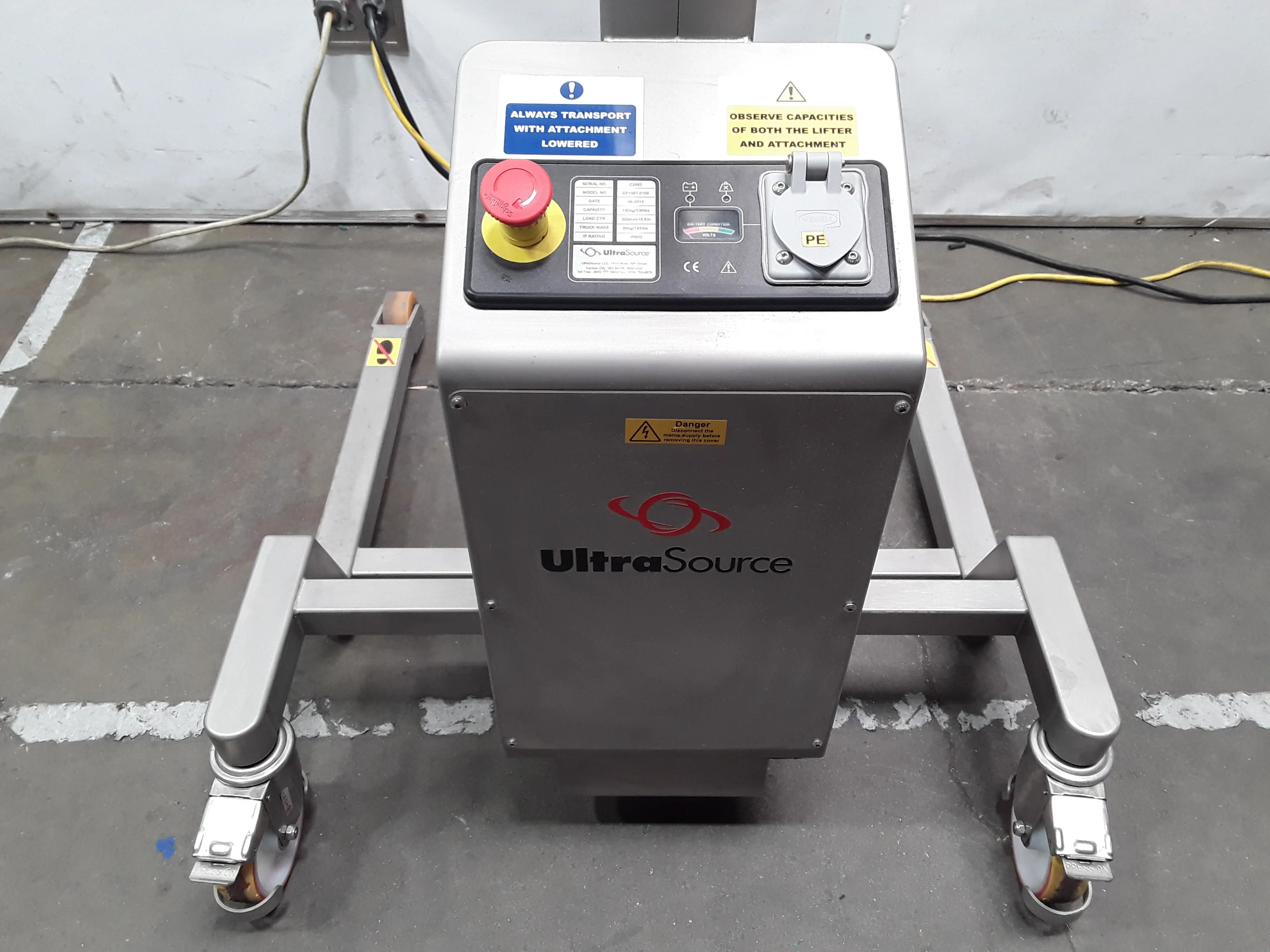 UltraSource EZ Lift motorized film roll, paper roll, and material lift and handling system