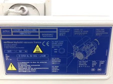 Sogevac SV 40/65 BIFC Vacuum Pump