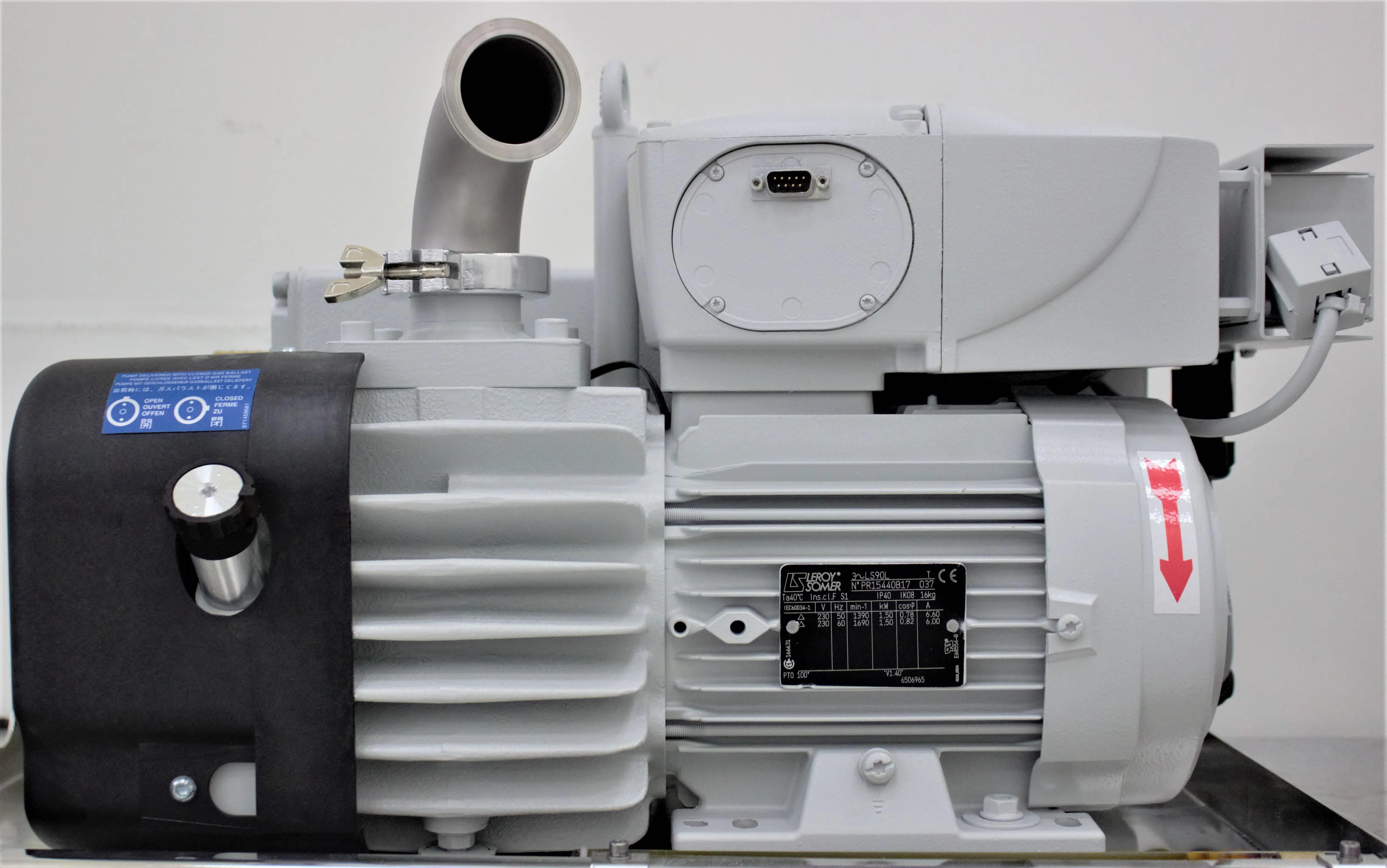 Sogevac SV40-65 BI FC Single-stage, oil-sealed rotary vane pump, Used, Very Good Condition, 220V