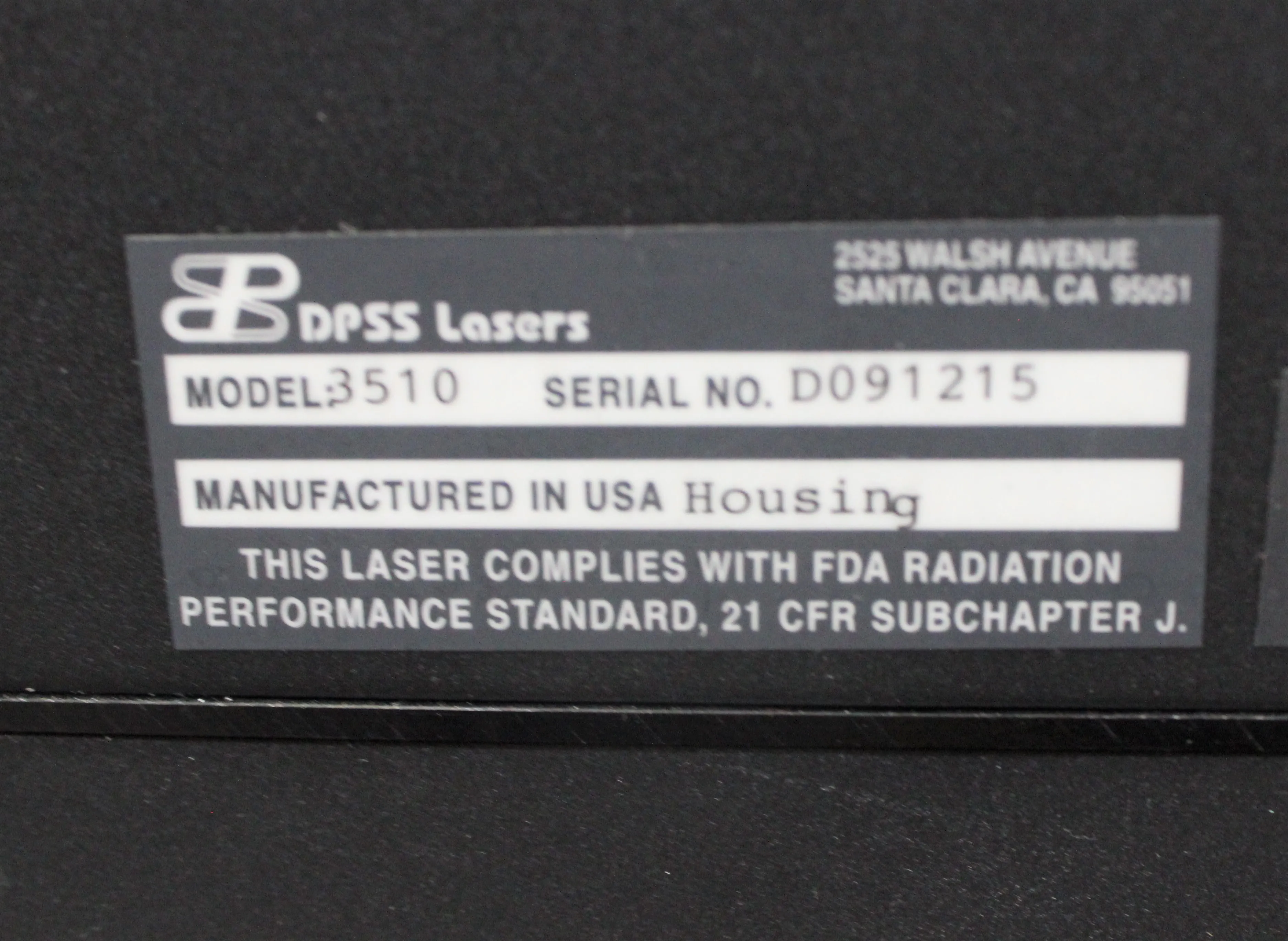 DPSS Lasers 3510 - Used Laboratory and Medical Equipment