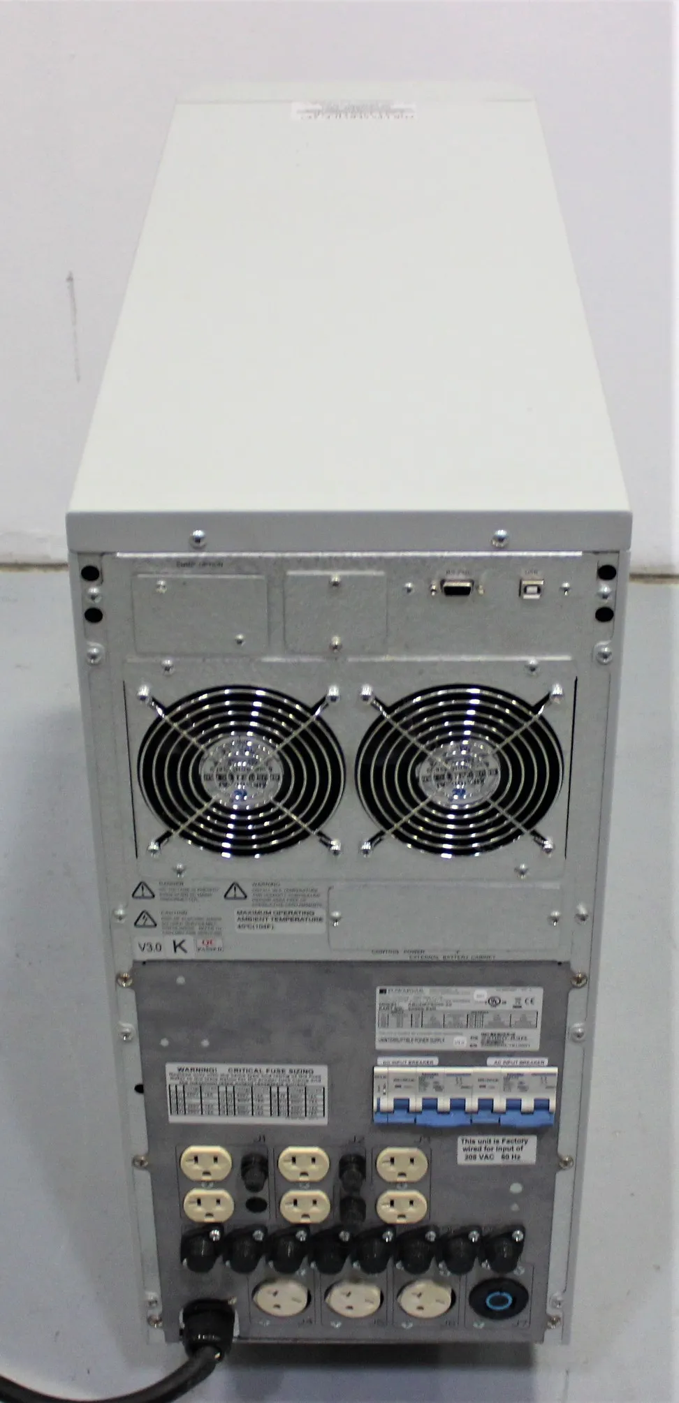 Used Powervar ABCDEF6000-22 220V 60Hz US Power Supply - UPS with 30-Day Warranty