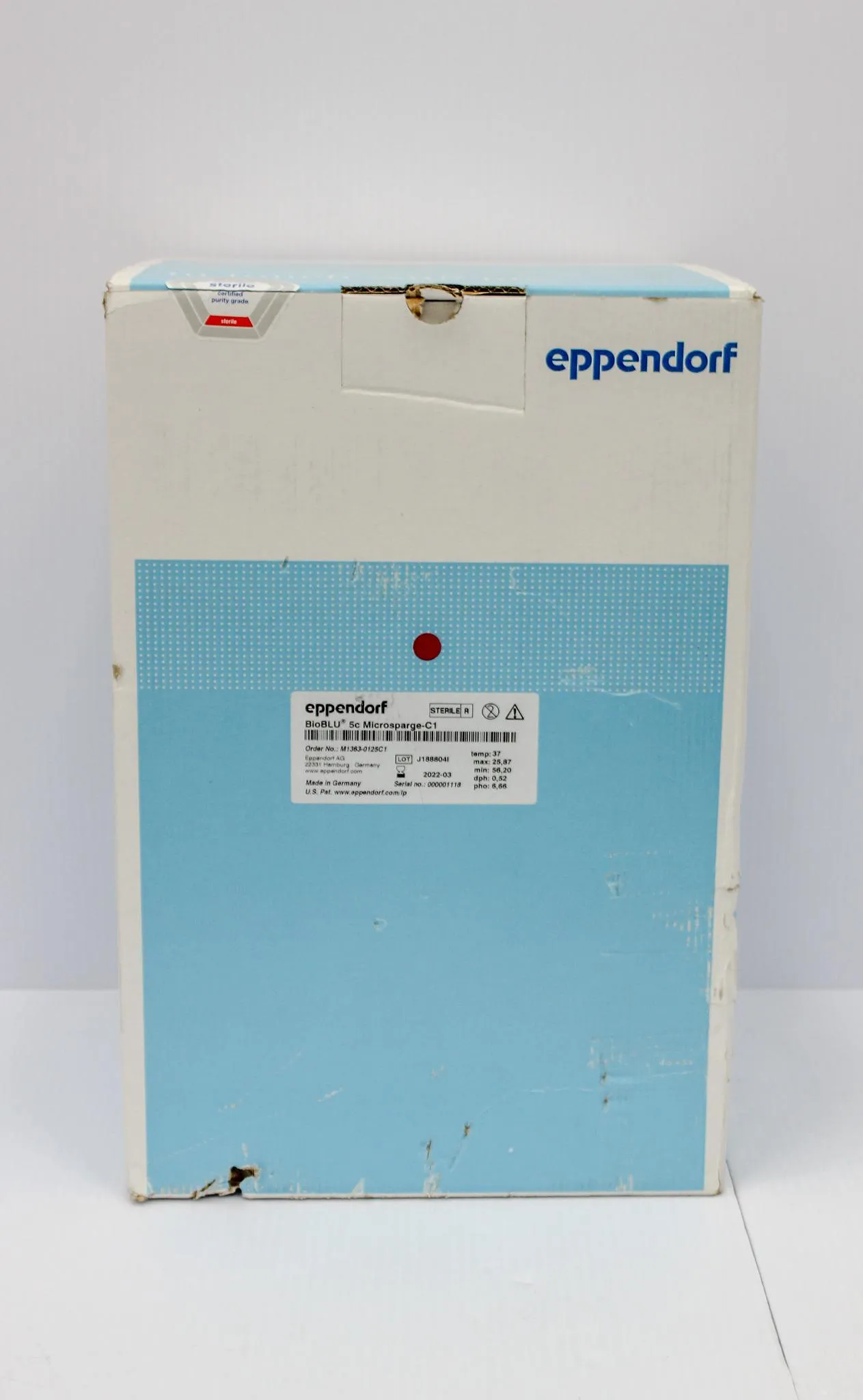 Eppendorf BioBLU Bioreactor 5c Microsparge C-1 30-Day Warranty, 100% Parts and Labor New Other (See Details)