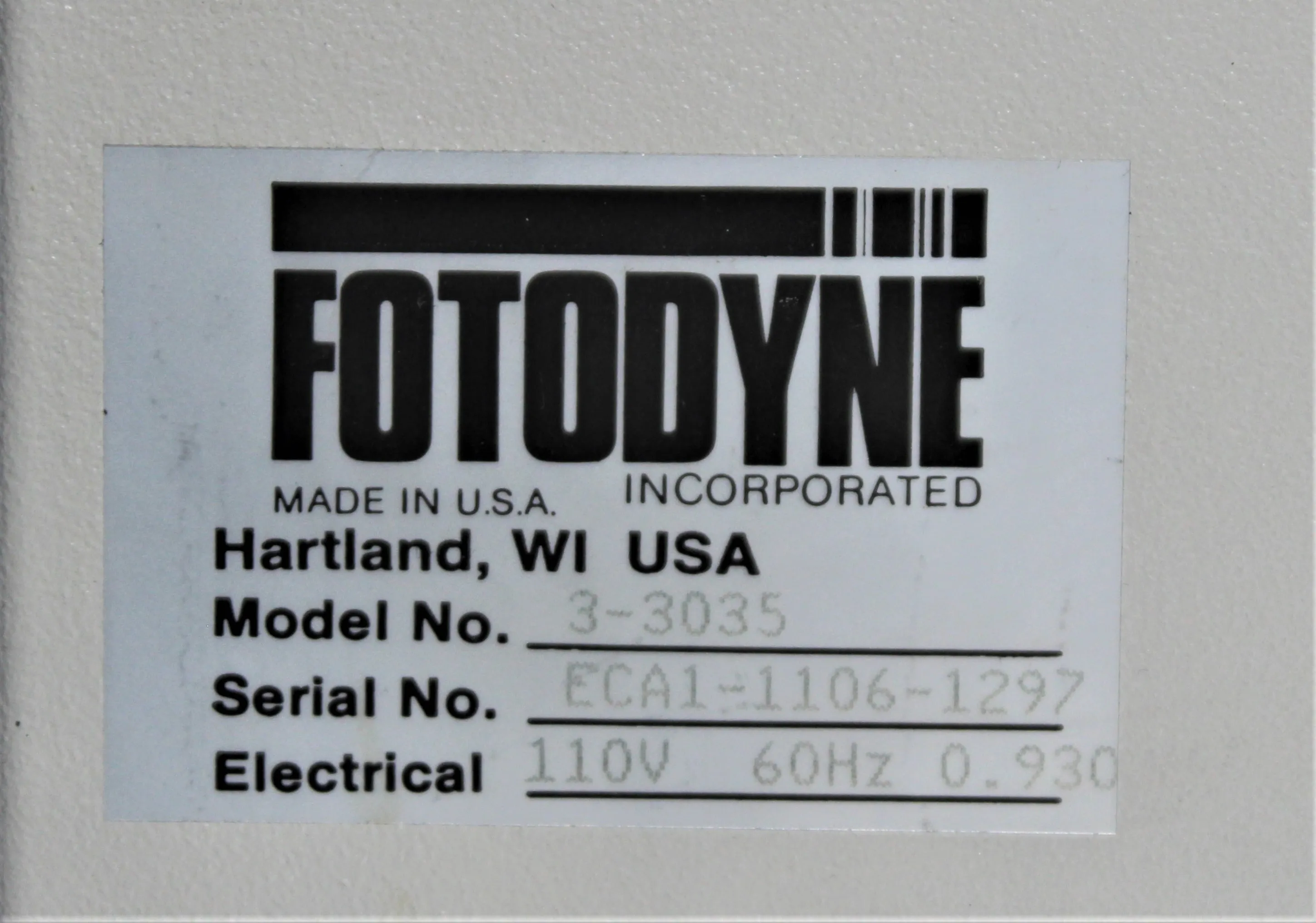 Fotodyne Foto/UV 26 Transilluminator