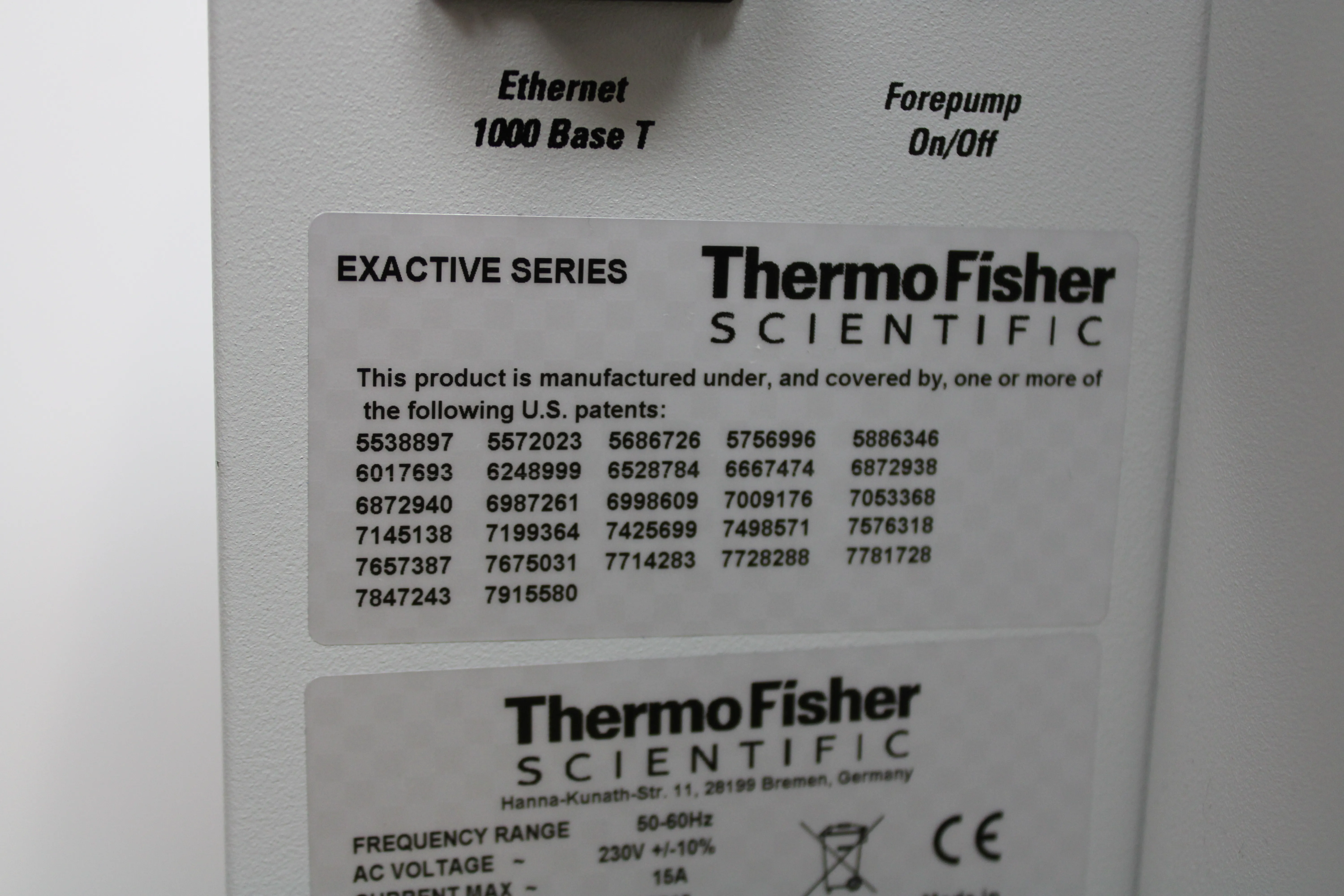 Thermo Fisher Scientific Q Exactive HF Mass Spectrometer