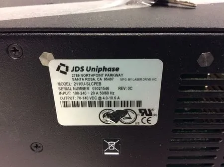 JDS Uniphase 2110U-SLCPEB Laser Power Supply