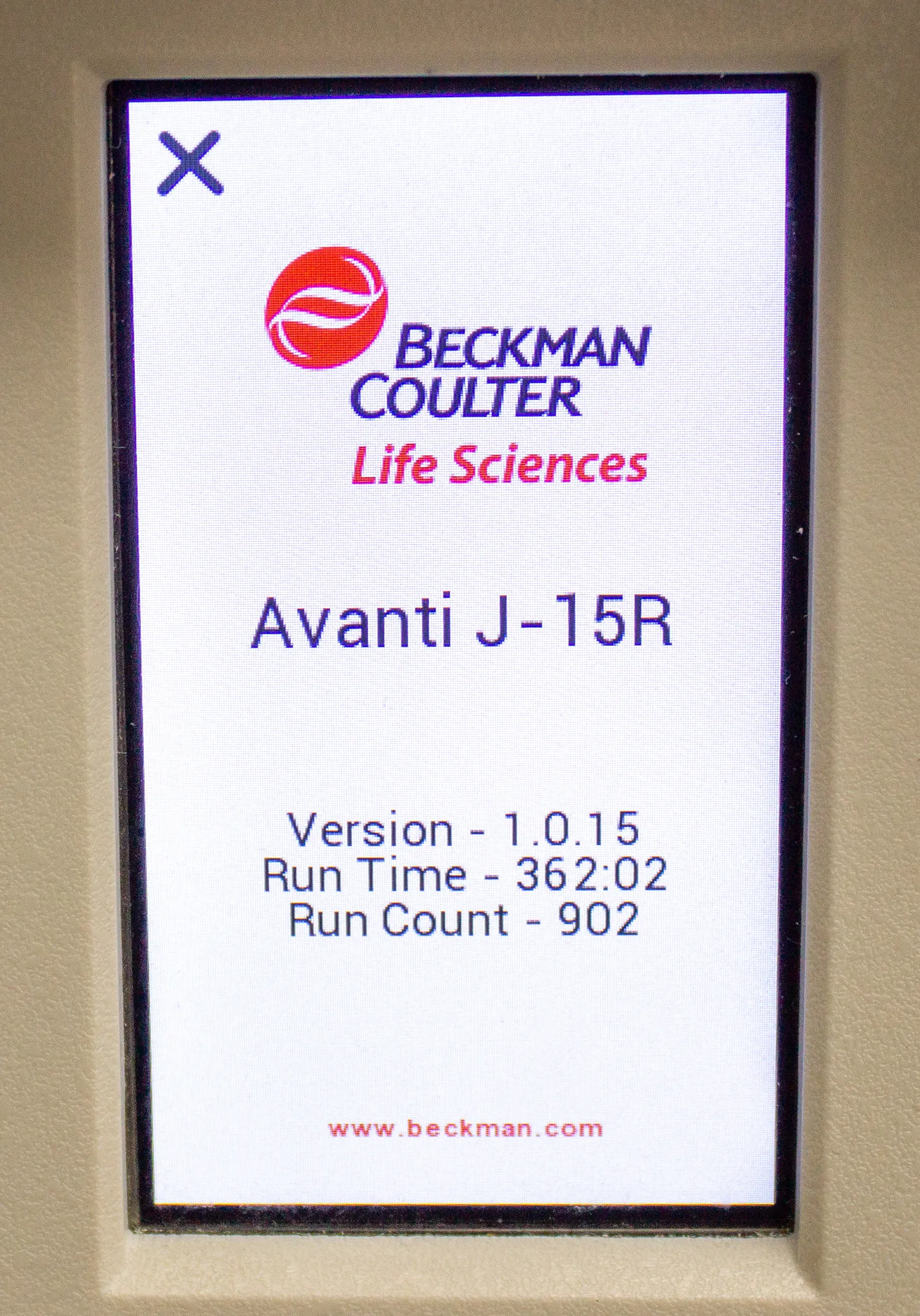 Beckman Coulter Avanti J-15R Refrigerated Benchtop Centrifuge B99516