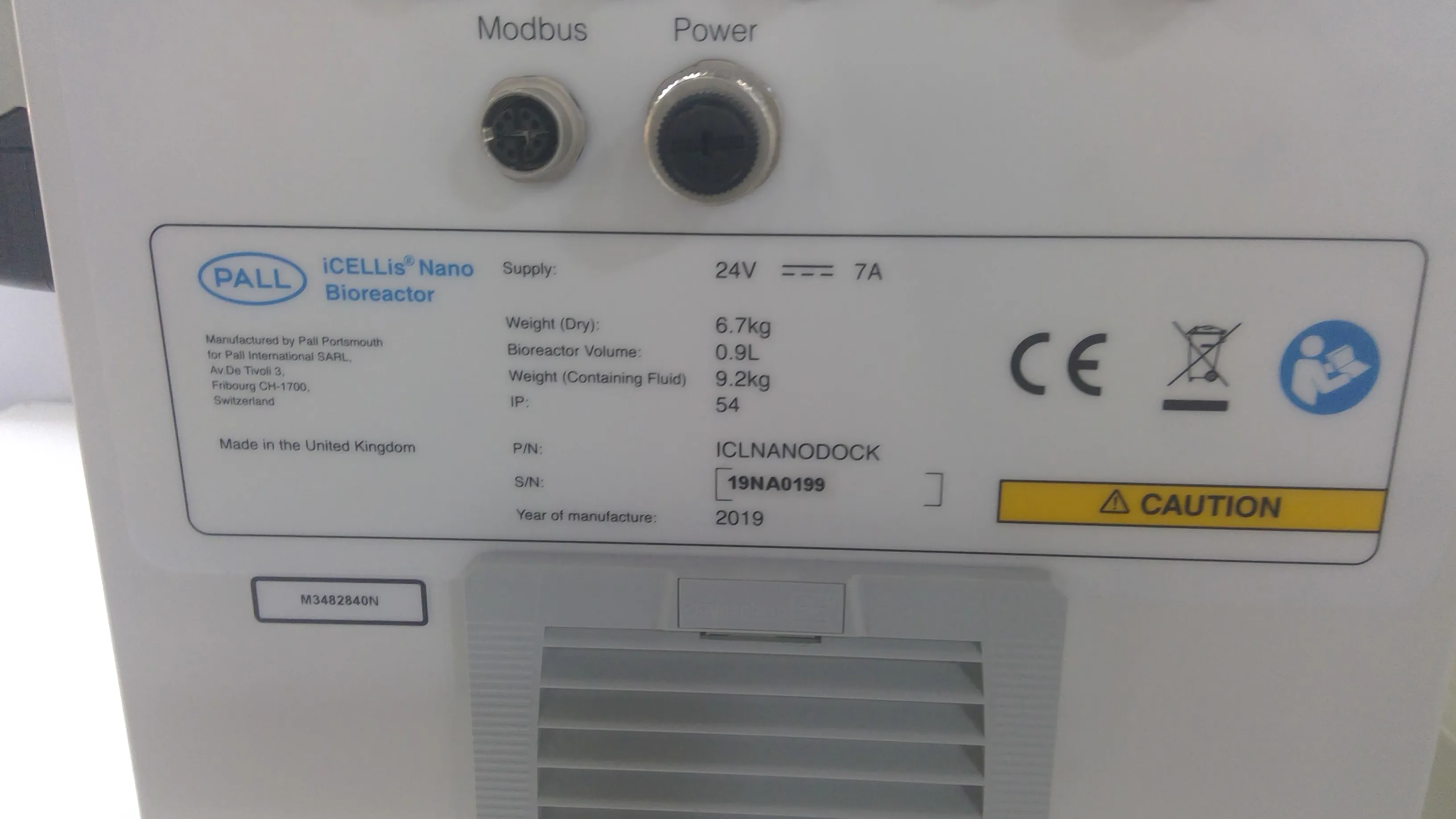 Pall iCELLis Nano Single-Use Fixed Bed Bioreactor w/ mPath Controller