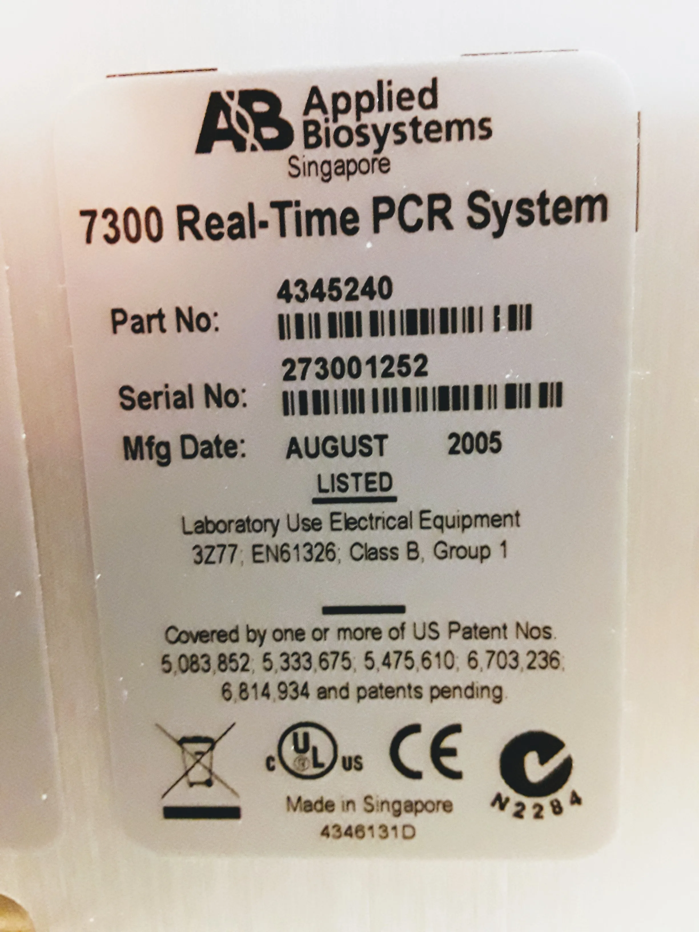 Applied Biosystems 7300 Real Time PCR System with 30-Day Warranty