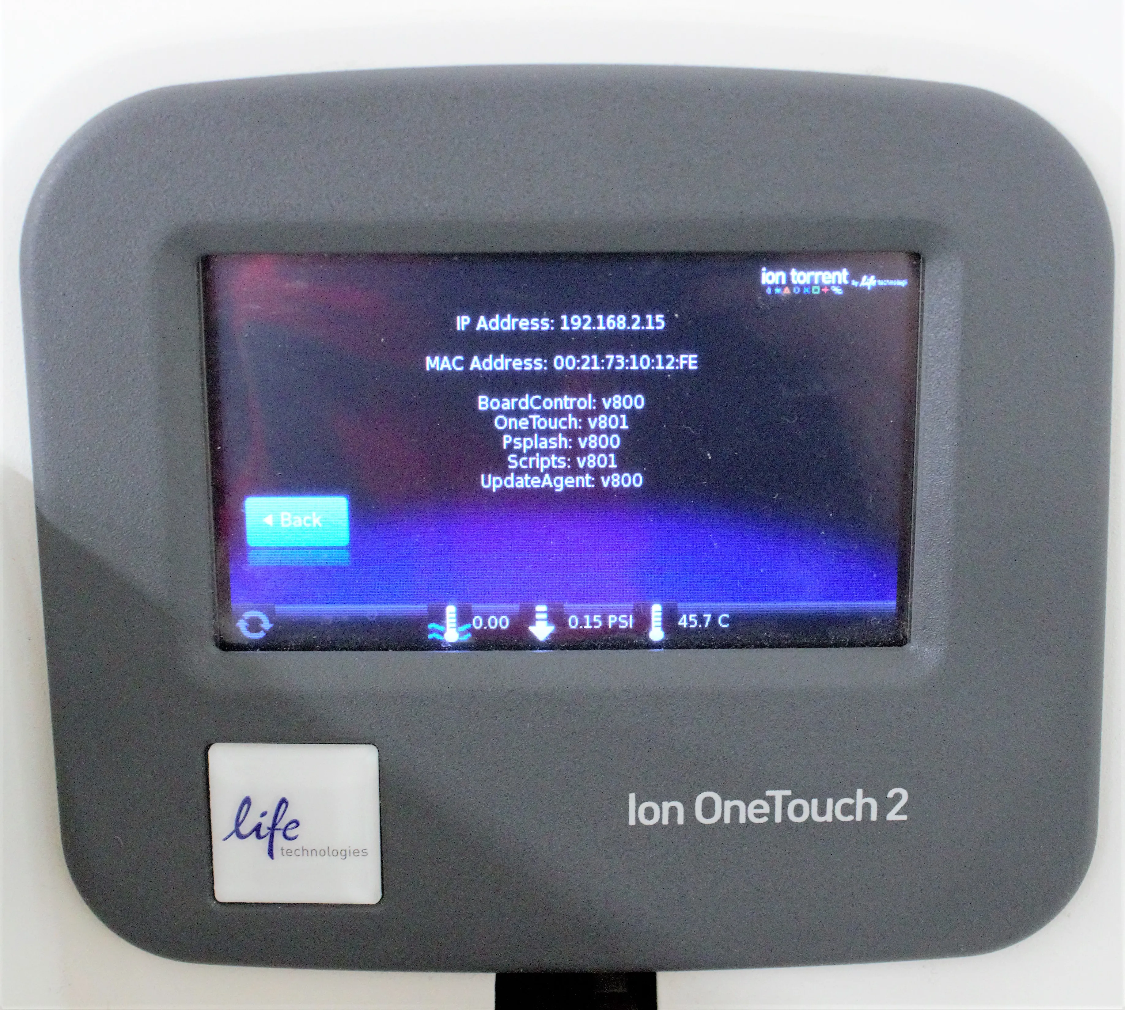 Life Technologies Ion OneTouch 2 Instrument DNA Sequencer