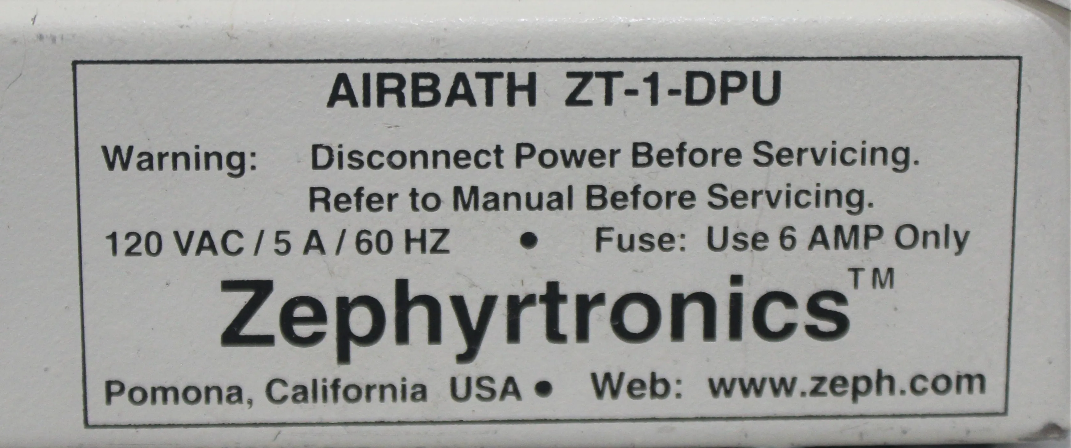 Zephyrtronics Airbath ZT-1-DPU Preheating System