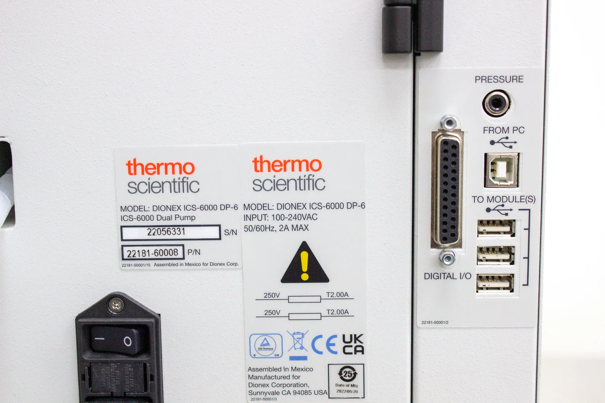 Thermo Scientific Dionex ICS-6000 DP-6 Dual Pump P/N 22181-60008