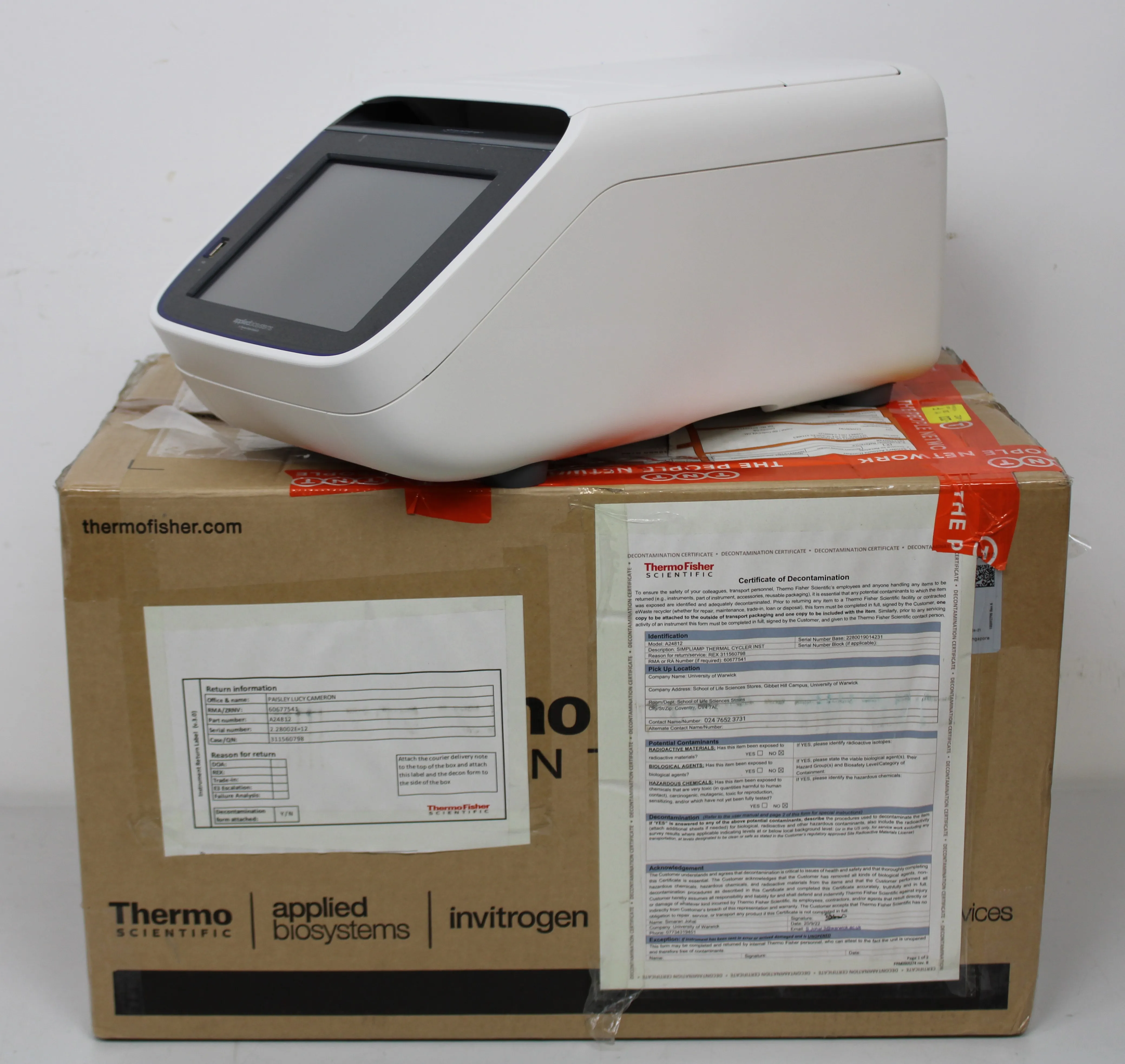 Thermo Scientific Applied Biosystems SimpliAmp Thermal Cycler A24812