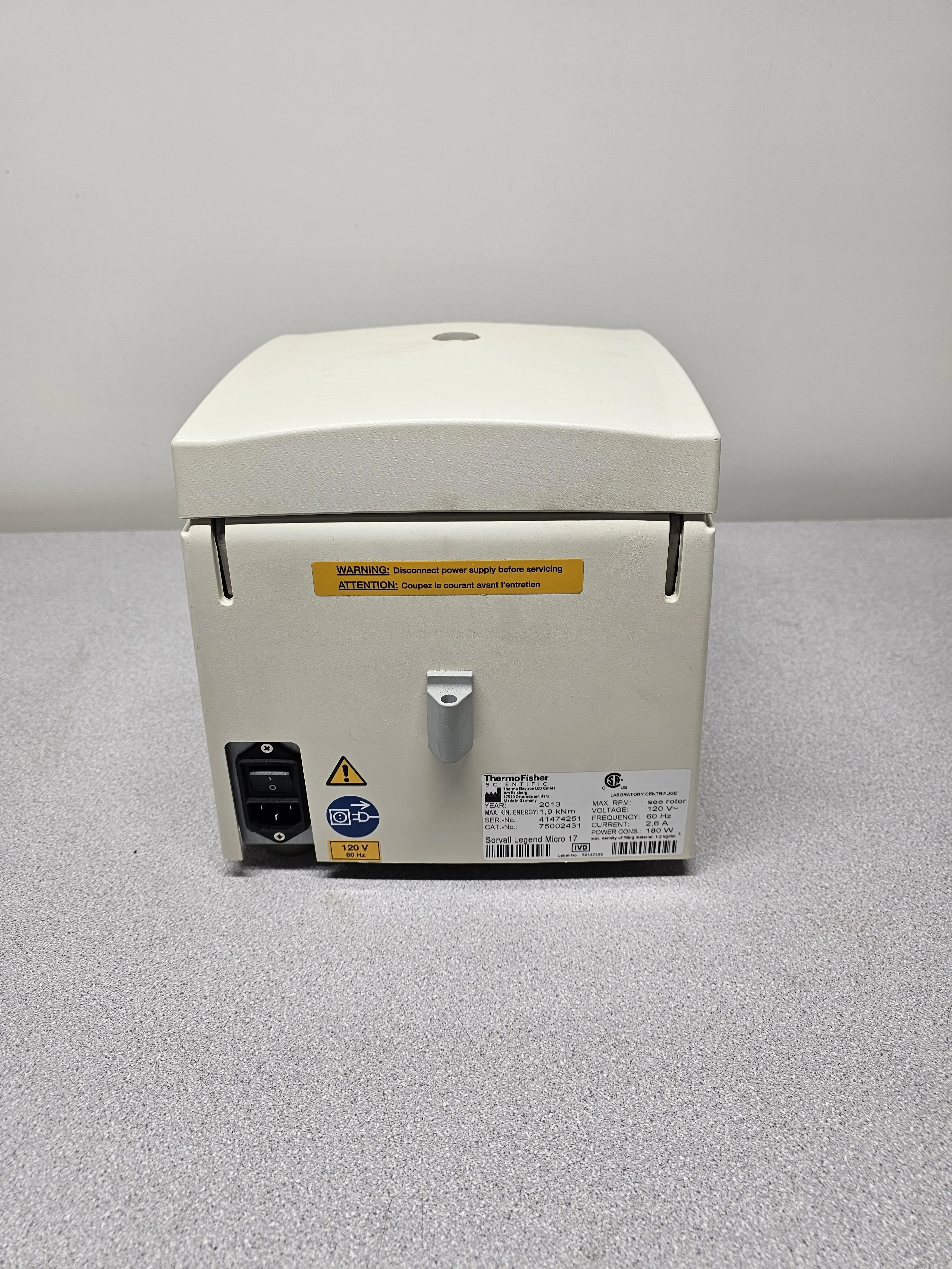 Thermo Scientific Sorvall Legend Micro 17 Benchtop Centrifuge