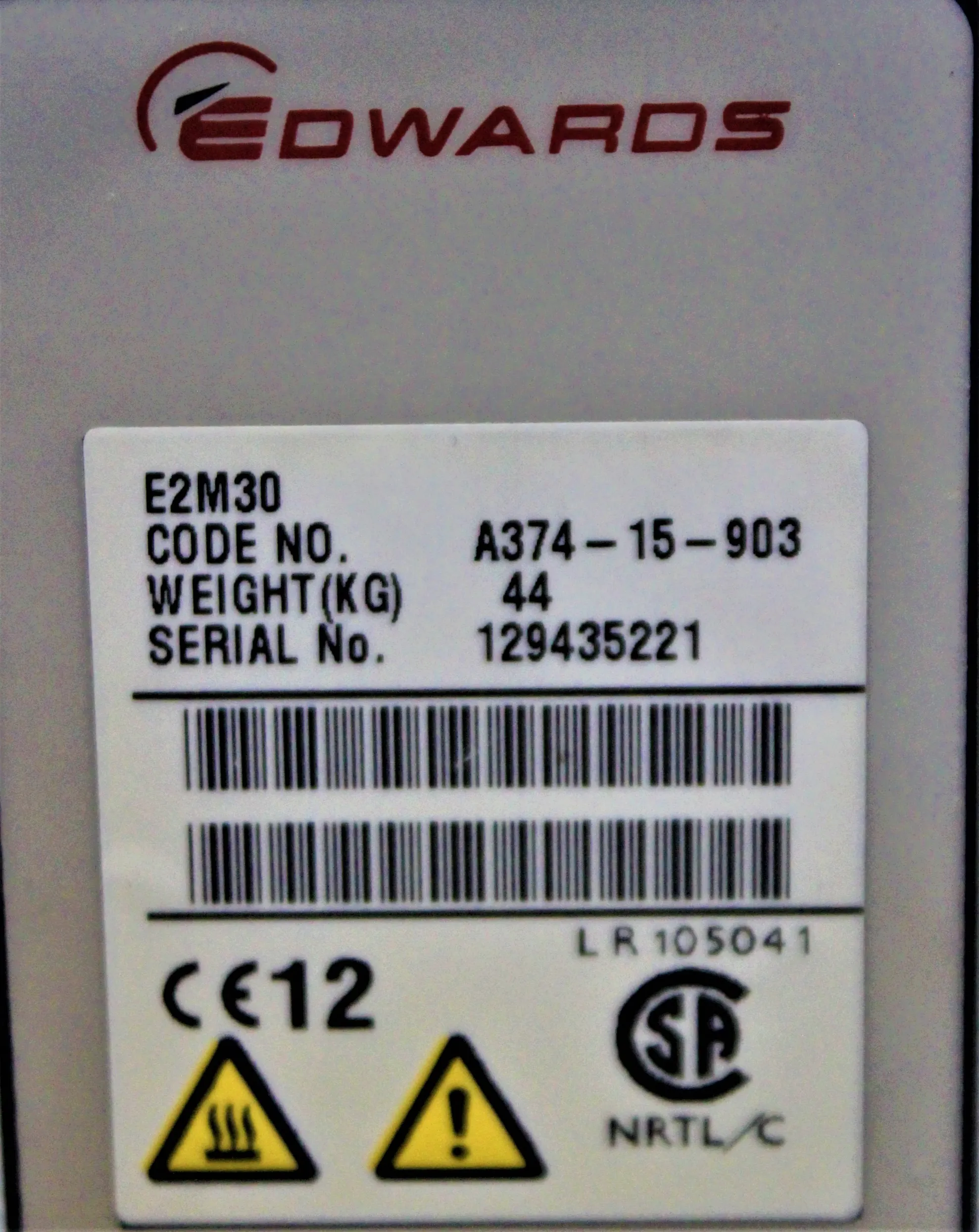 Edwards E2M30 Rotary Vane Vacuum Pump