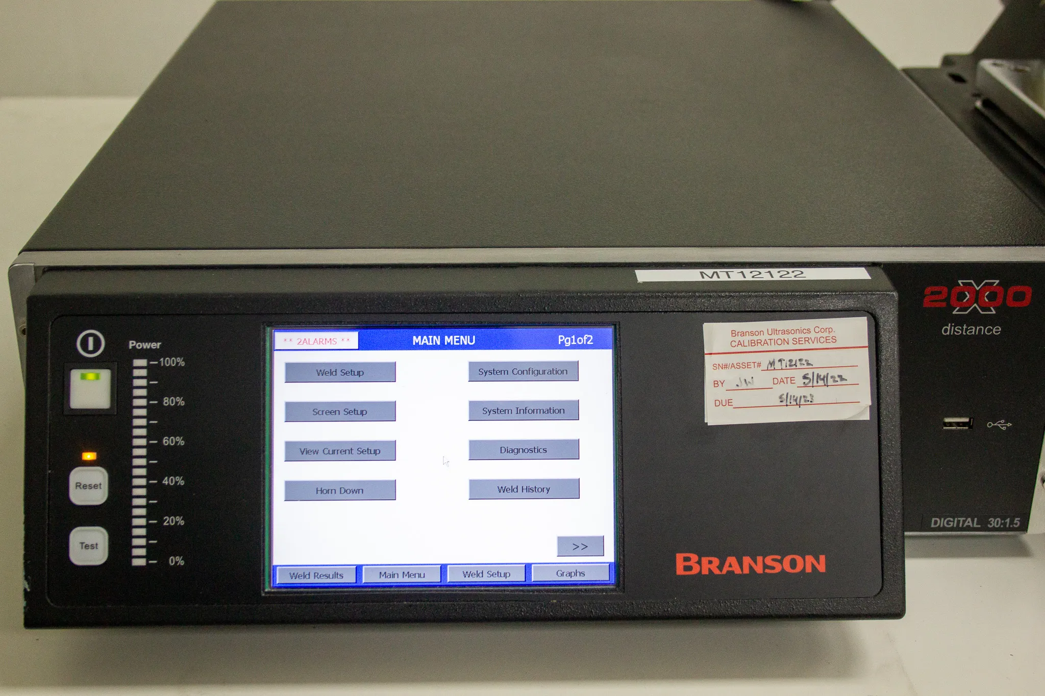 Branson 2000X AED & 2000 XDT Ultrasonic Welding System w/ Table