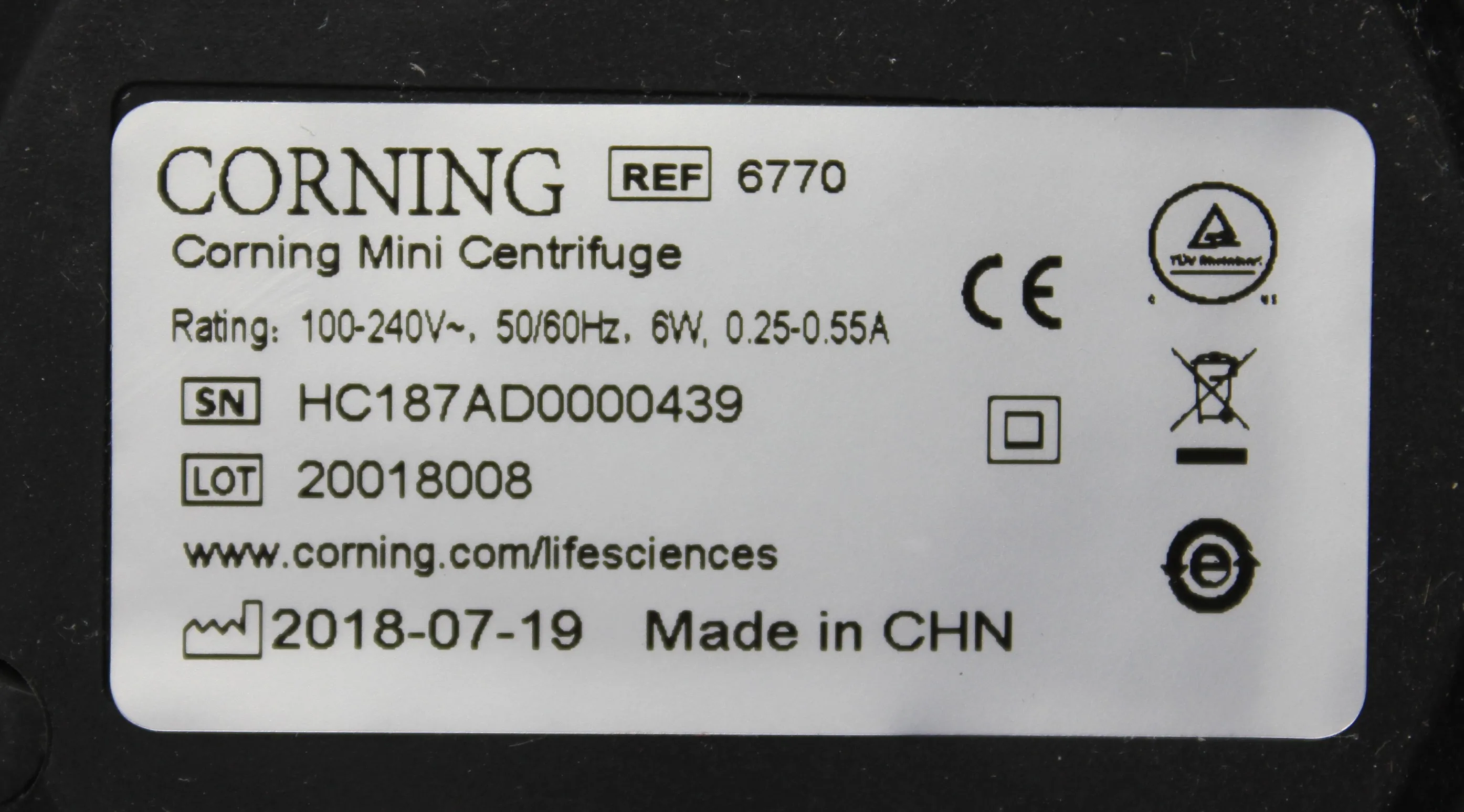 Corning LSE Mini Microcentrifuge 6770 - Benchtop Centrifuge