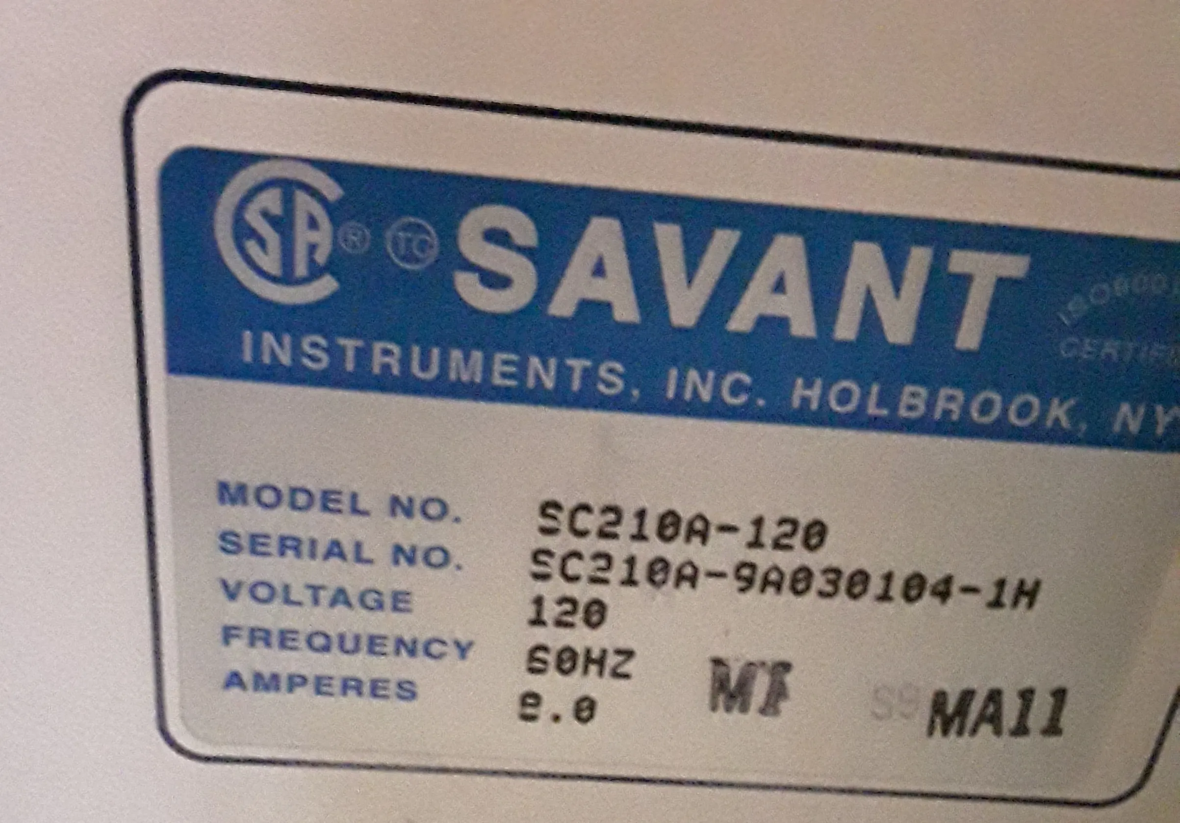 Savant SpeedVac Plus SC210A-120 with RH40-12 Rotor