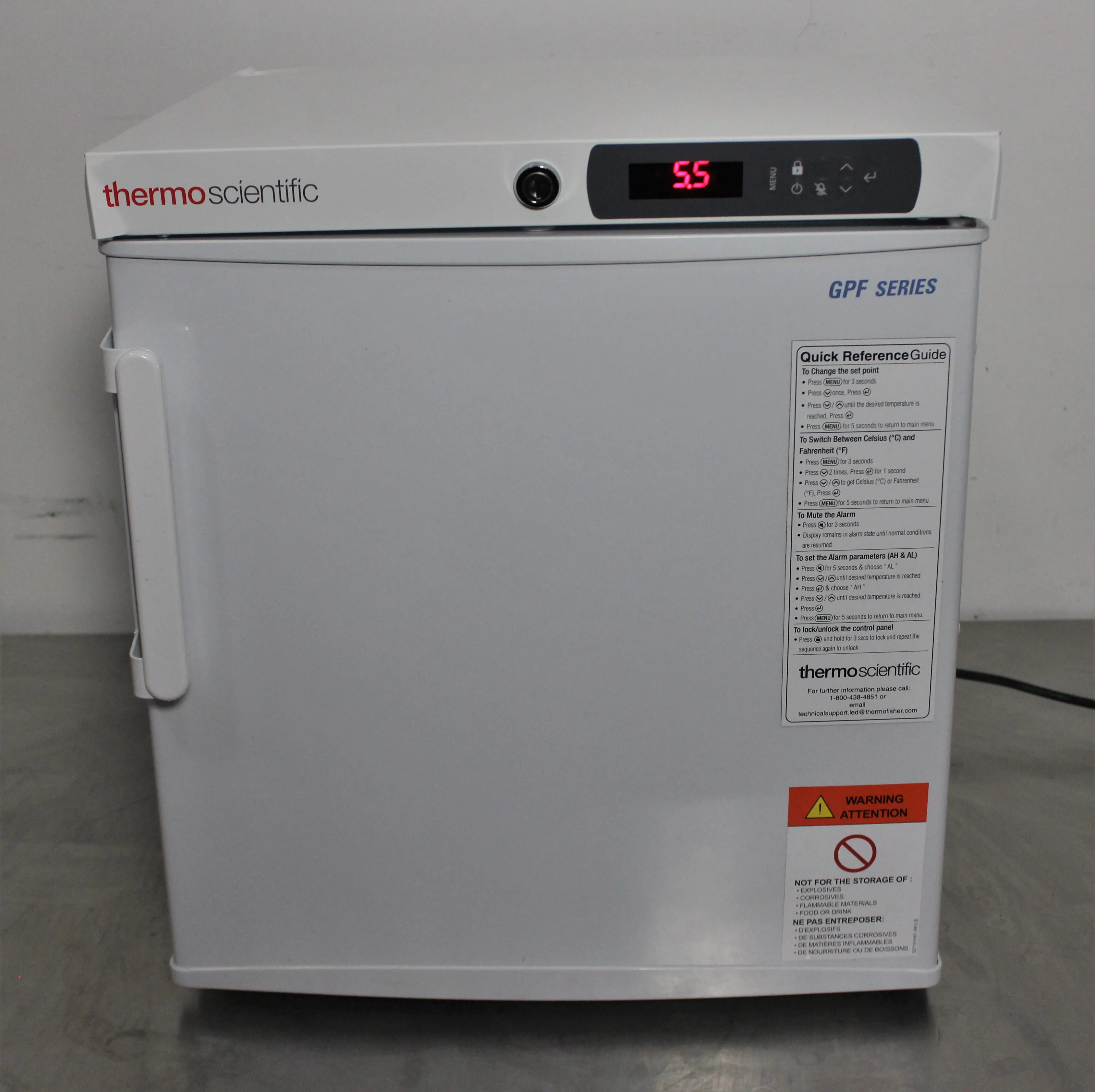 Thermo Scientific GPF Series -20C Manual Defrost Countertop Freezer