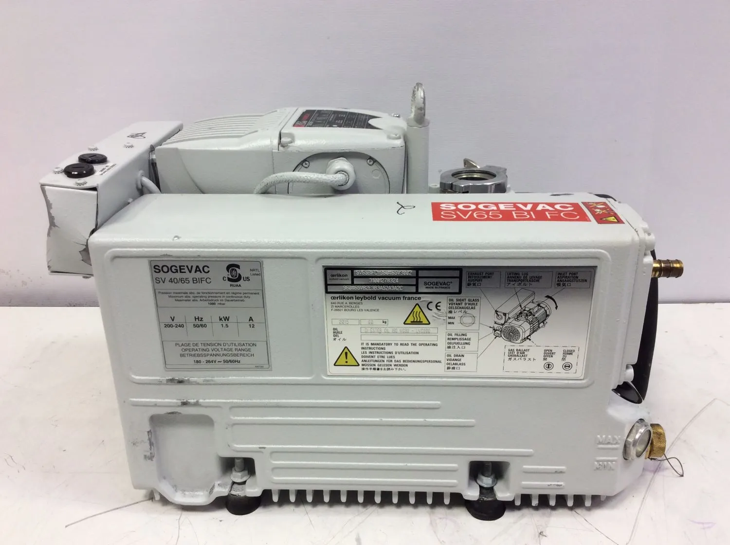 Sogevac SV 40/65 BIFC Vacuum Pump