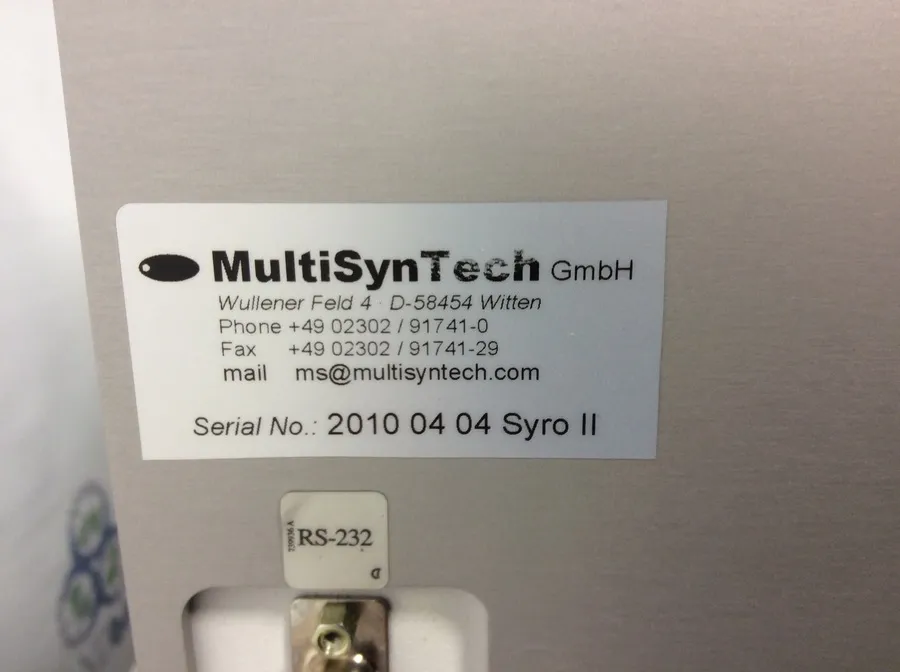 MultiSynTech Syro II Parallel Peptide Synthesizer w/Large Reaction Block