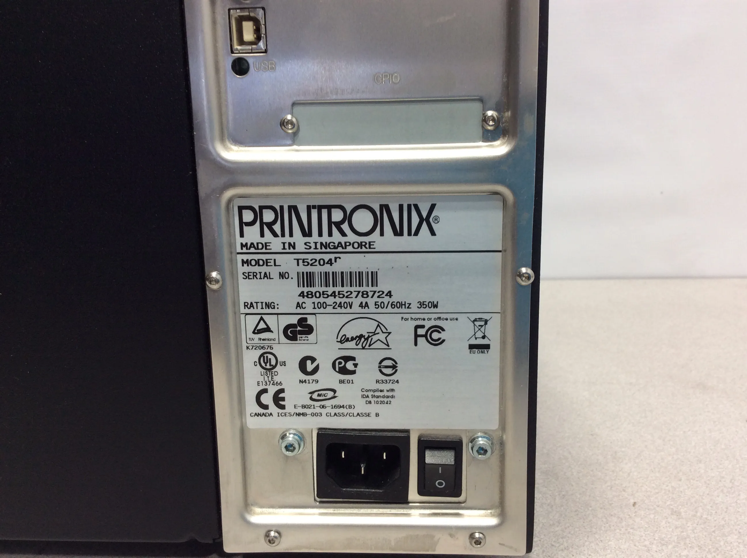 Printronix ThermaLine T5204r Label Printer Monochrome Direct Thermal Transfer