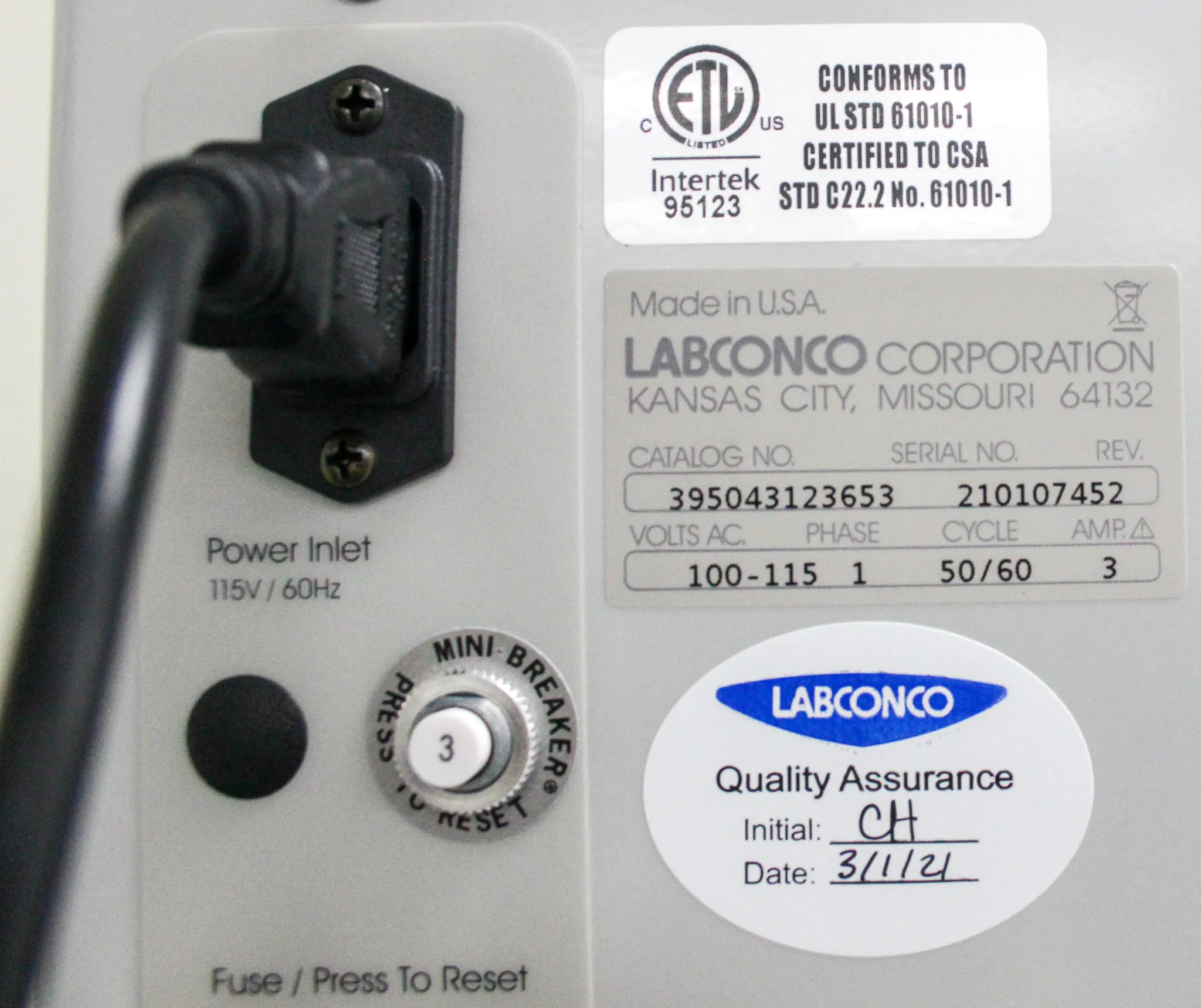 Labconco 4' XPert Filtered Balance System Tall,Deep w/ Guardian Airflow Monitor395043123653