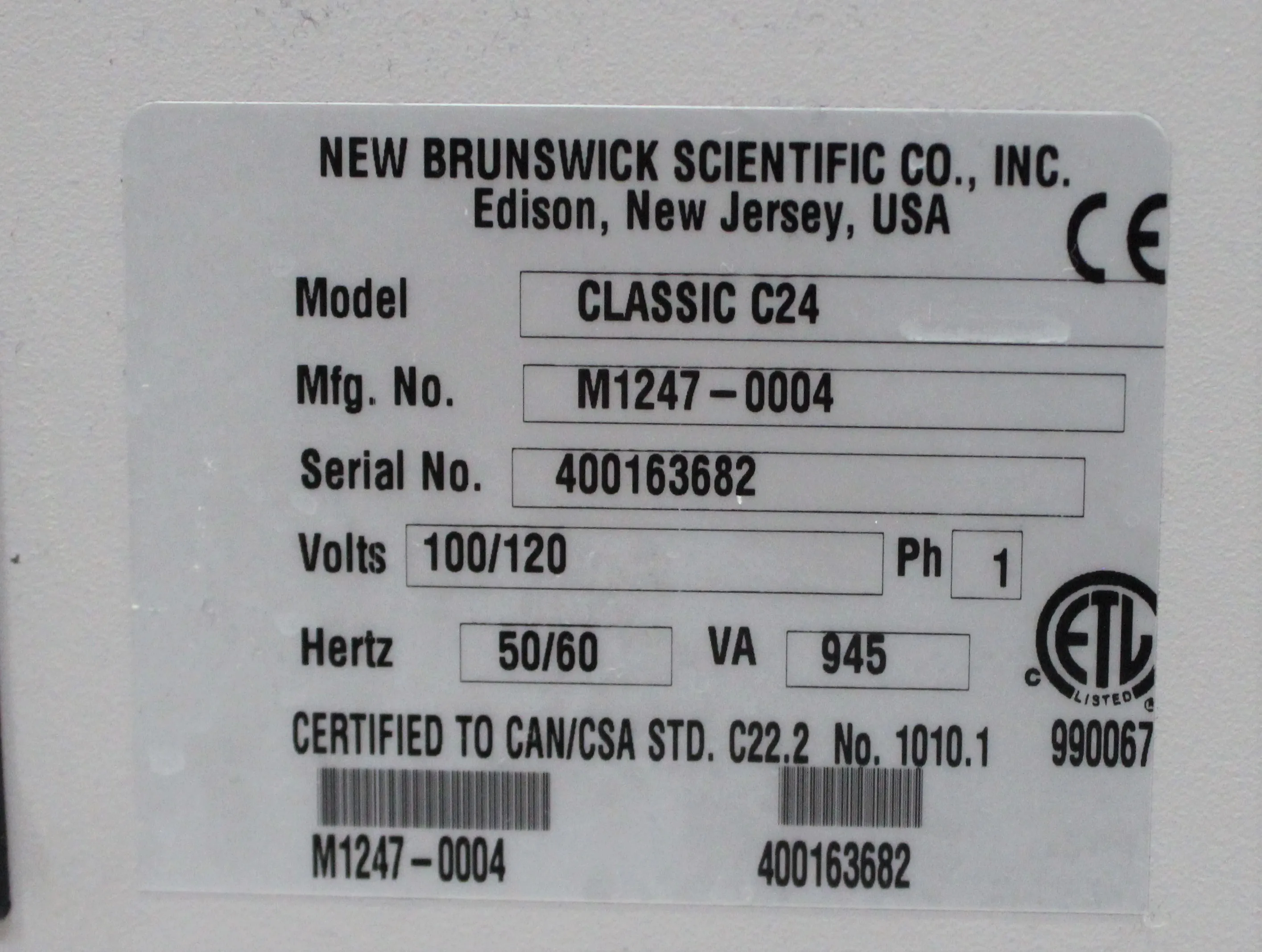 New Brunswick Classic C24 Incubator Shaker