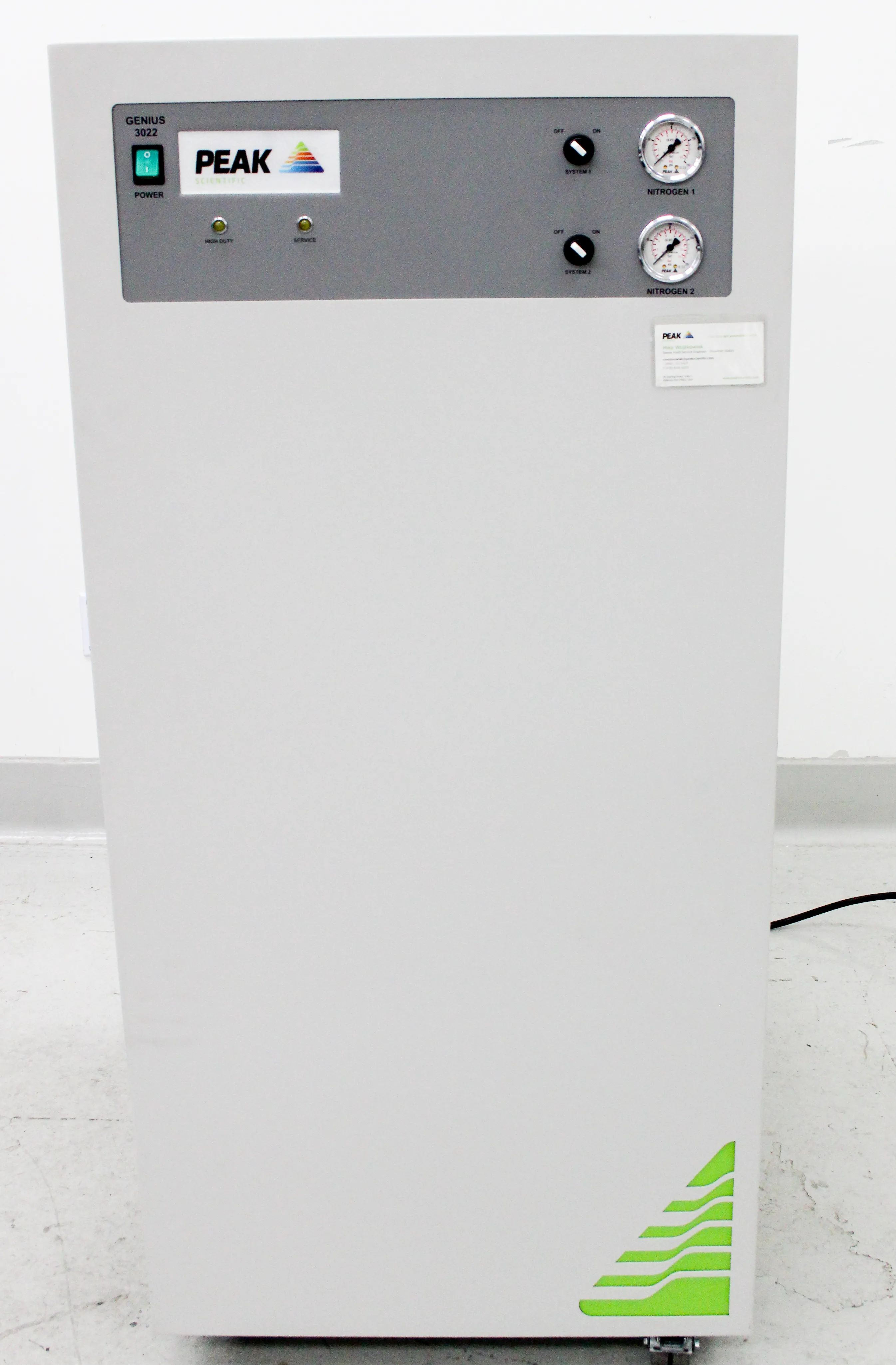 Peak Scientific Genius 3022 Nitrogen Generator - Used