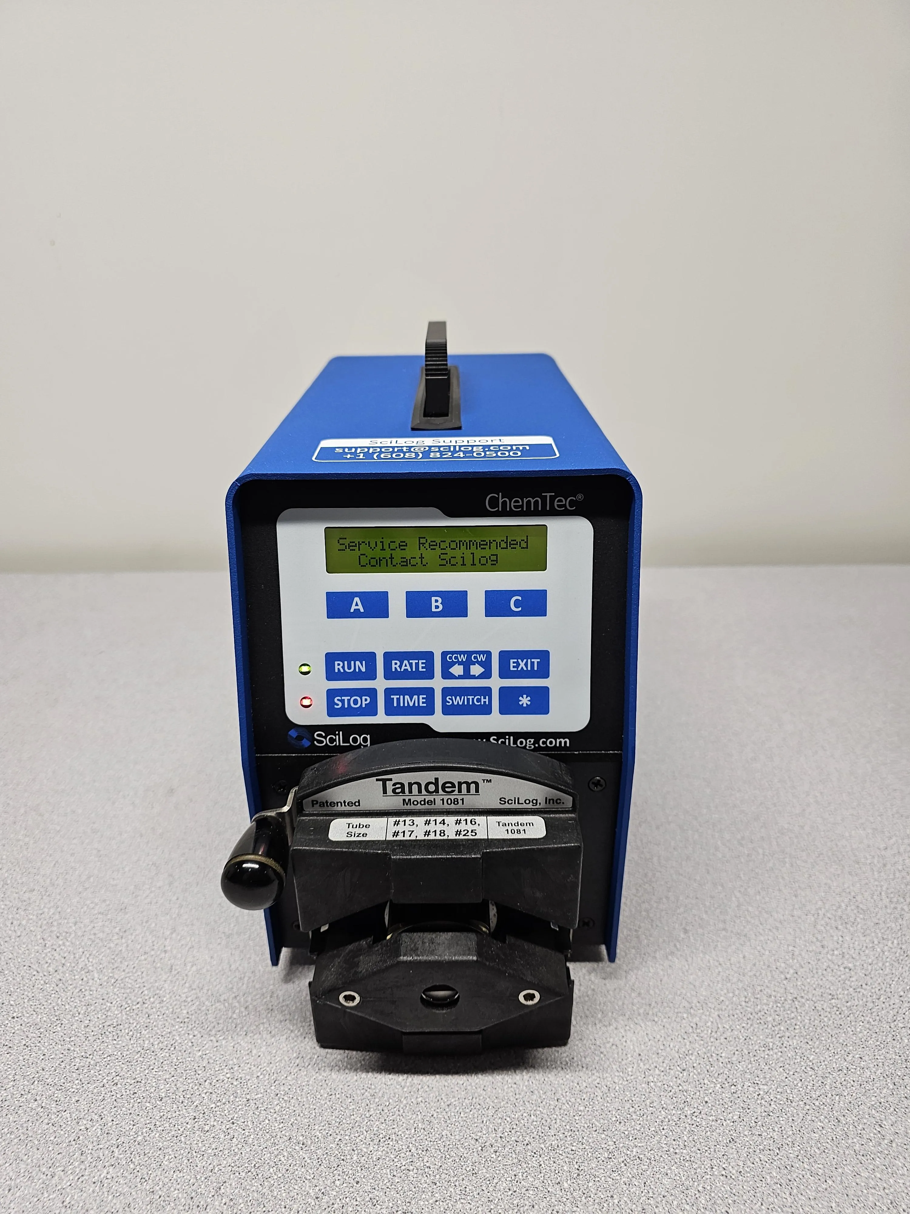 SciLog ChemTec Peristaltic Pump with Tandem 1081 Head - G (Good) Condition, Needs Repairs