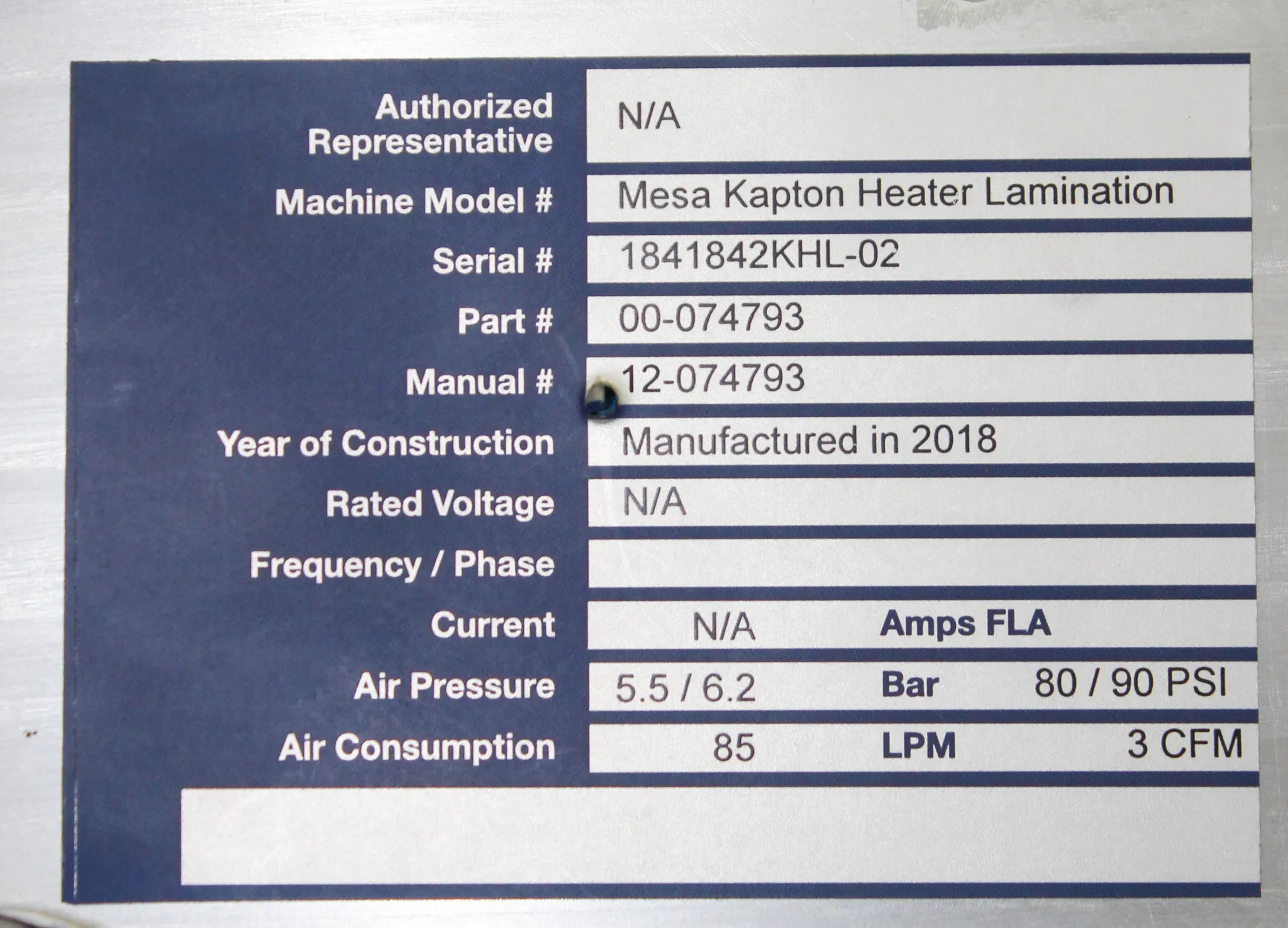 Kinematic Automation Mesa Kapton Heater Lamination